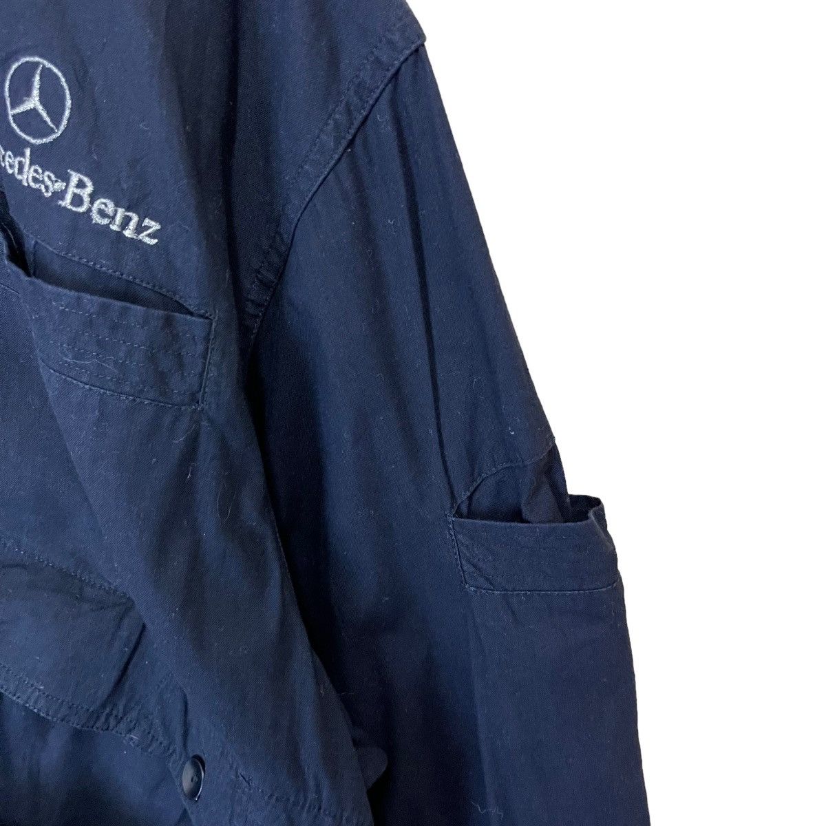Japanese Brand 90s Mercedes Benz Zipper Bomber Jacket Size US L / EU 52-54 / 3 - 8 Thumbnail