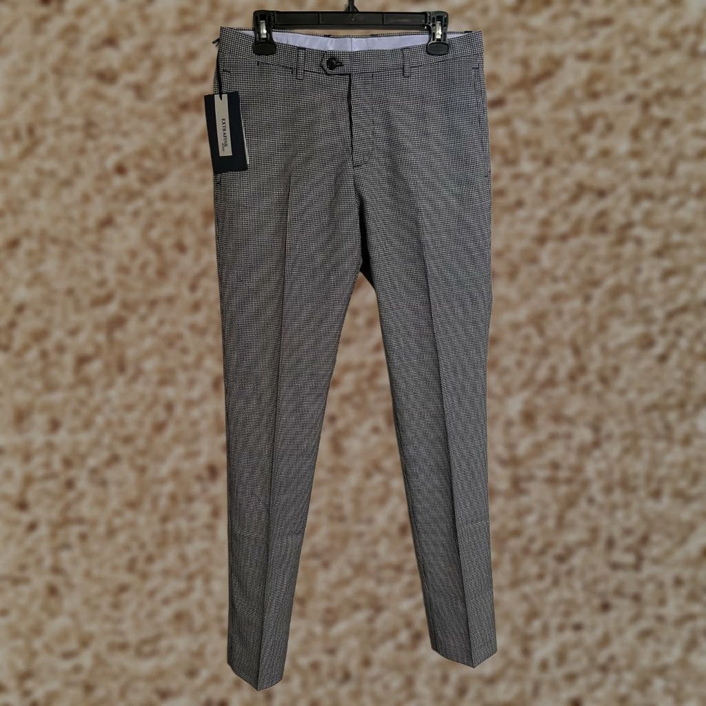 Zara VINTAGE Zara Man Extrafine Wool Woven Design Gray/Black Dress Pants - Men's 30 - New! Size US 32 / EU 48 - 1 Thumbnail