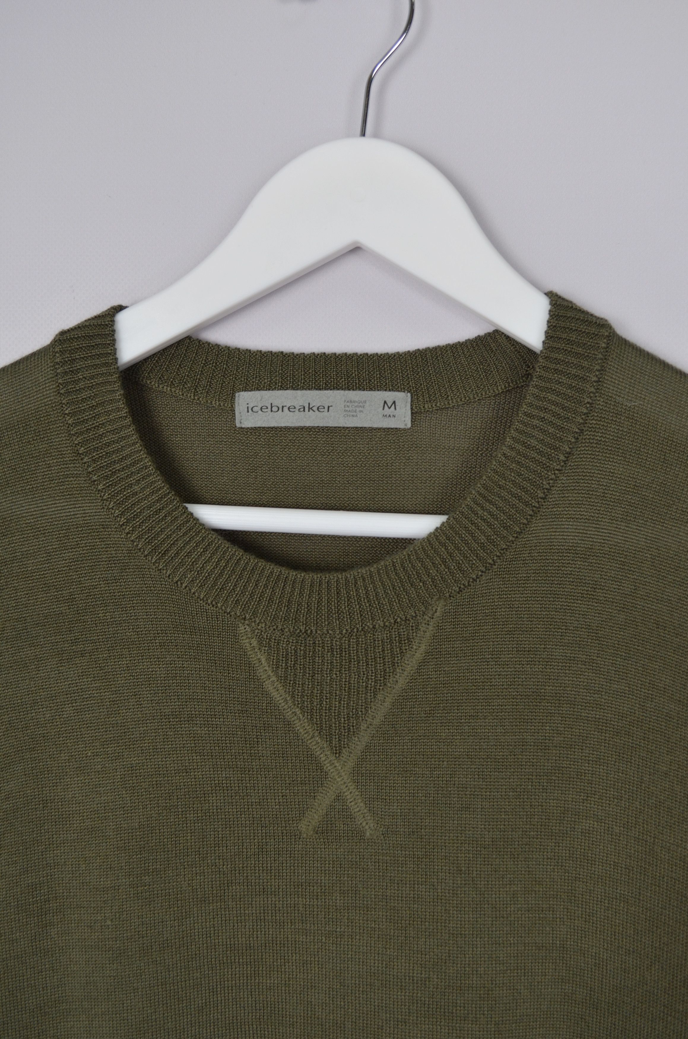 Icebreaker Icebreaker Merino Wool Hybrid Jersey Sweater Deep Olive Sz M Size US M / EU 48-50 / 2 - 3 Thumbnail
