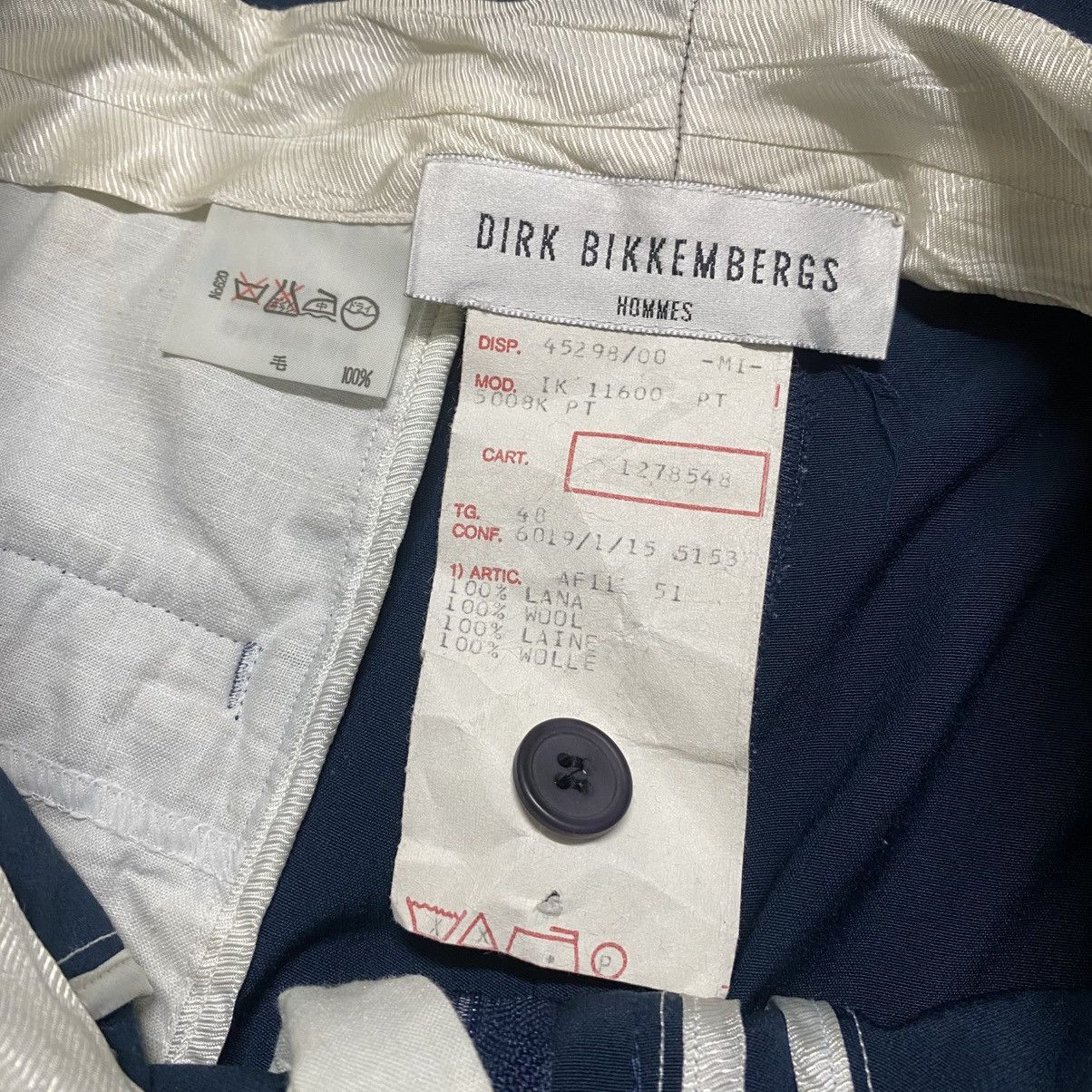 Dirk Bikkembergs Vintage Dirk Bikkembergs Hommes Wool Baggy Pant Size US 30 / EU 46 - 21 Thumbnail