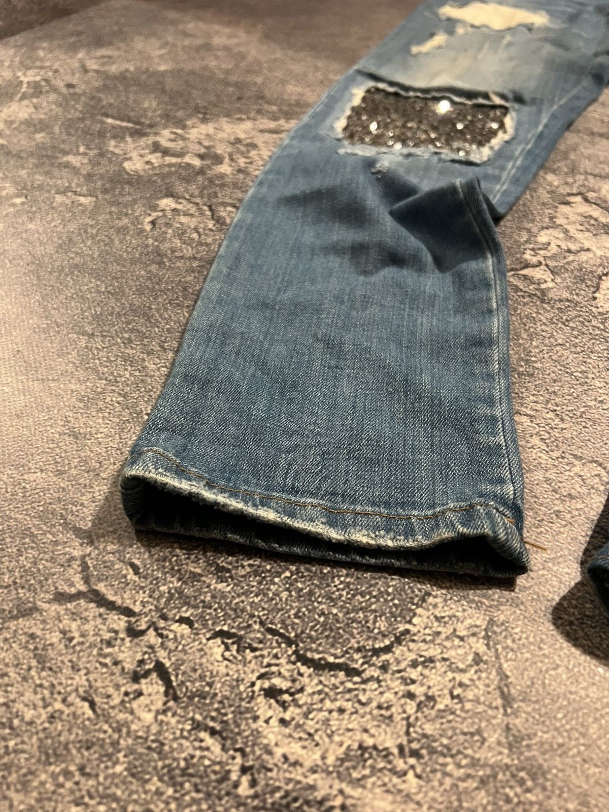 Designer CRAZY Vintage Jeans Number Nine Style / Vibe Glamour Y2K 90s Size US 31 - 2 Thumbnail