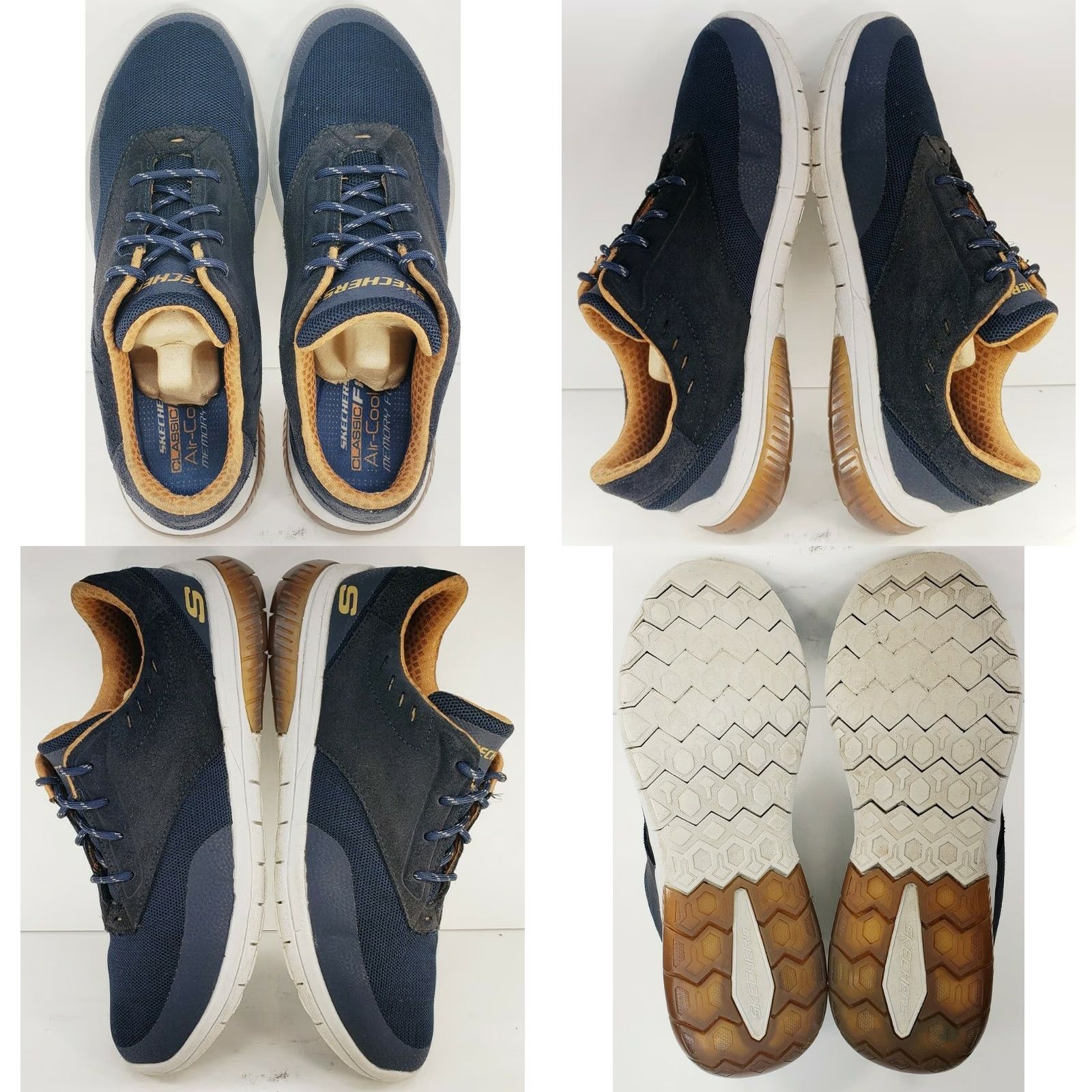 SKECHERS Skechers Relto-Meson Oxford Men's Size 11M Navy Blue Oxford Casual Mens Shoes Wide M Blue Size US 11 / EU 44 - 8 Thumbnail
