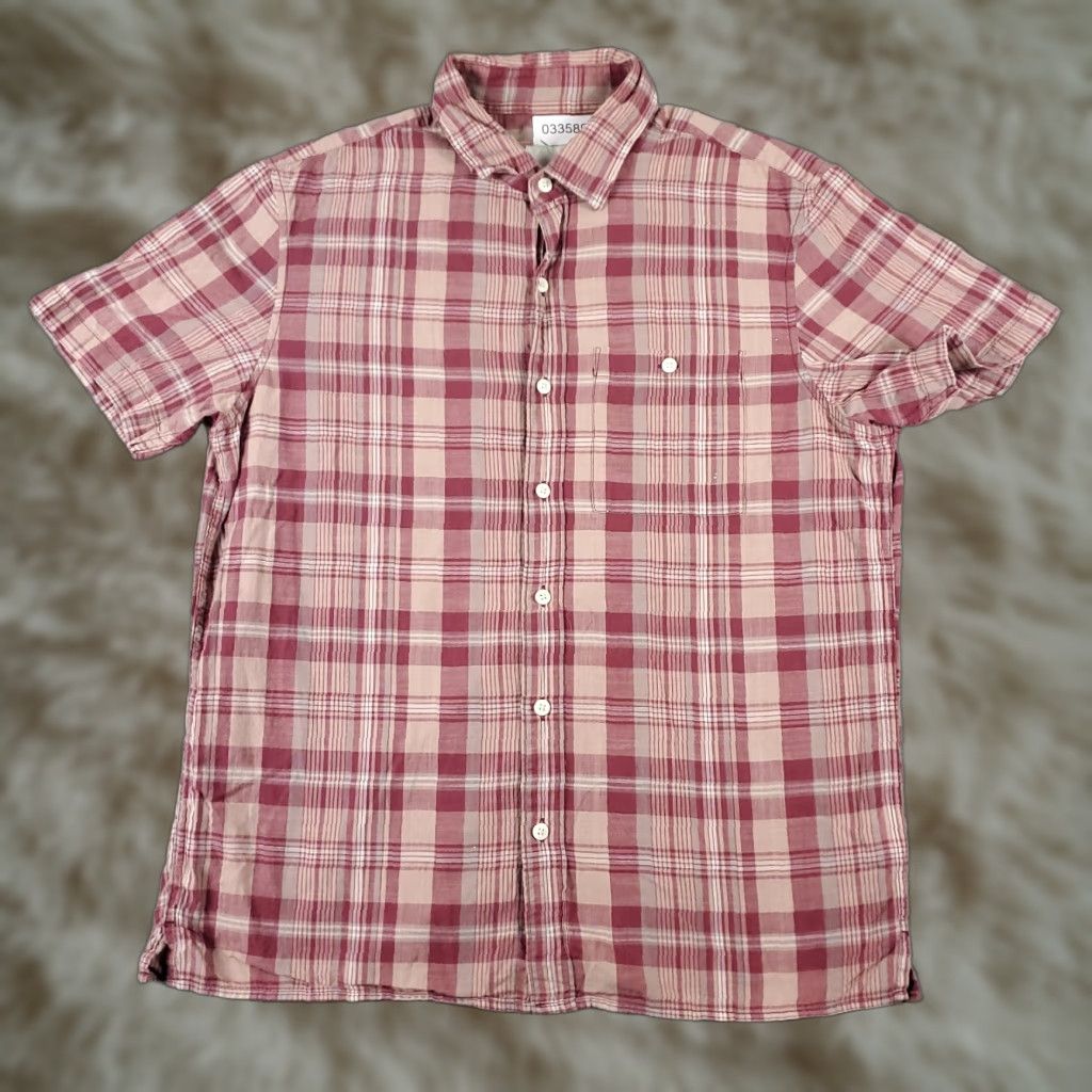 American Eagle Outfitters American Eagle Outfitters Shirt Men Adult Medium Red Plaid Short Sleeve Button-Up Cotton Casual Classic Preppy Mens Size US M / EU 48-50 / 2 - 1 Thumbnail