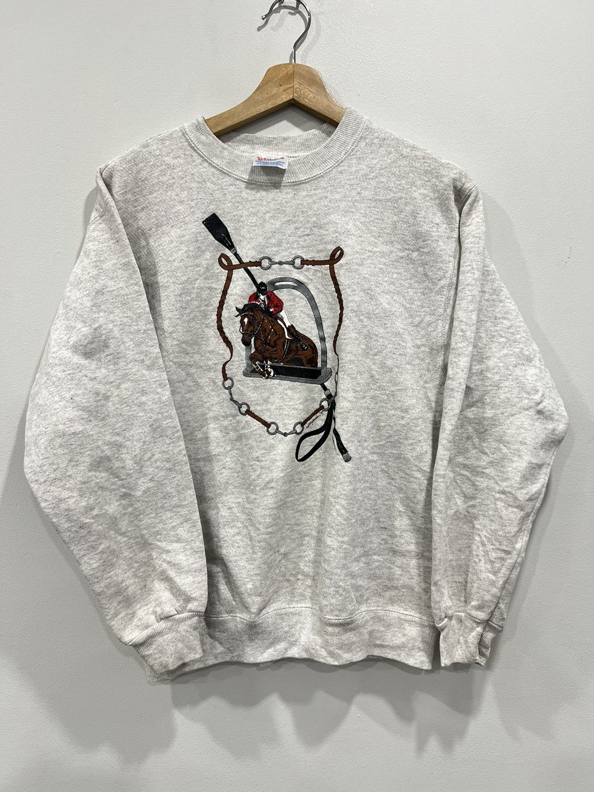 Vintage Vintage Horse Back Riding Sweater Sweatshirt animal racing Size US S / EU 44-46 / 1 - 1 Thumbnail