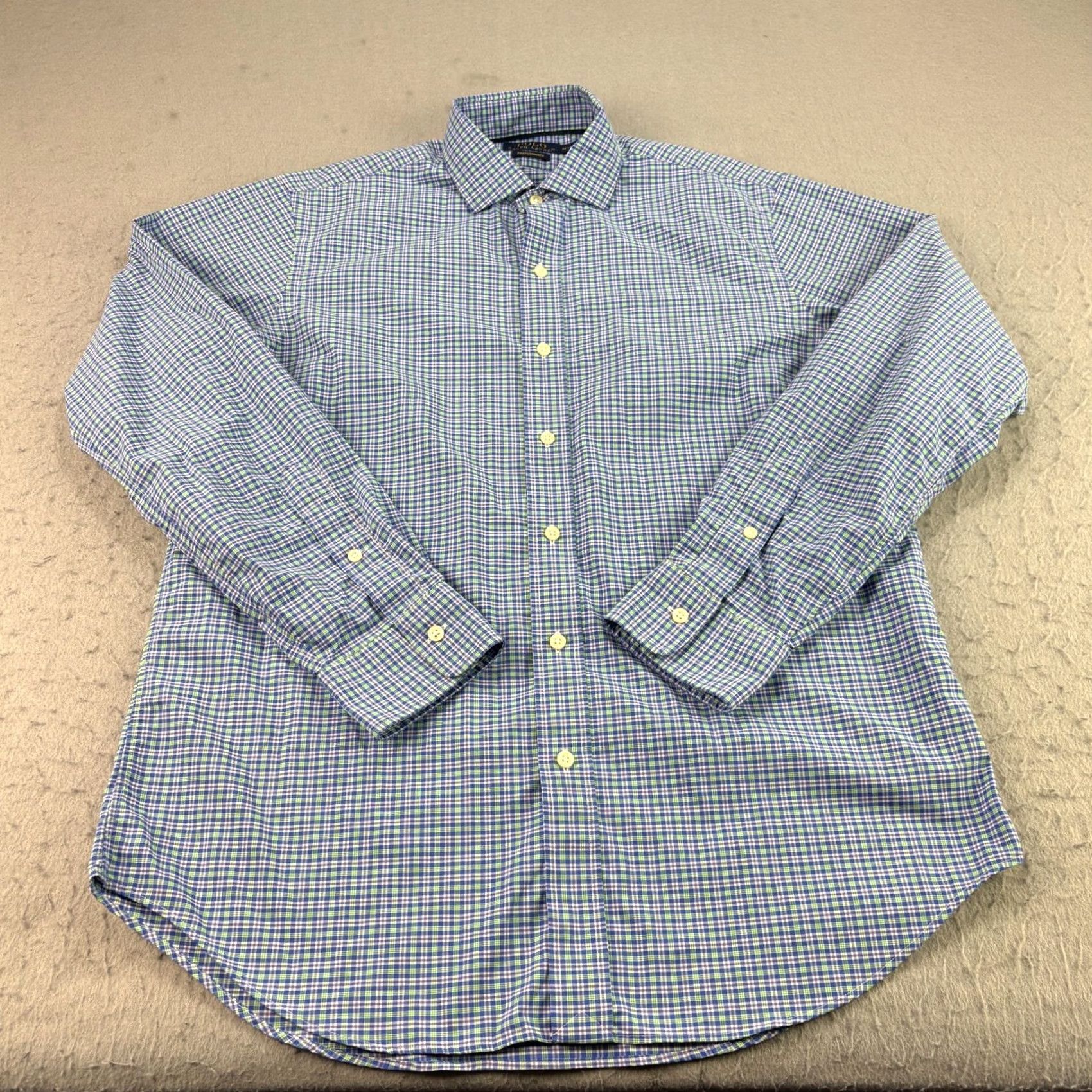 Polo Ralph Lauren Polo Ralph Lauren Performance Shirt Mens M Blue Plaid Button-Up Stretch Shirt Size US M / EU 48-50 / 2 - 2 Thumbnail