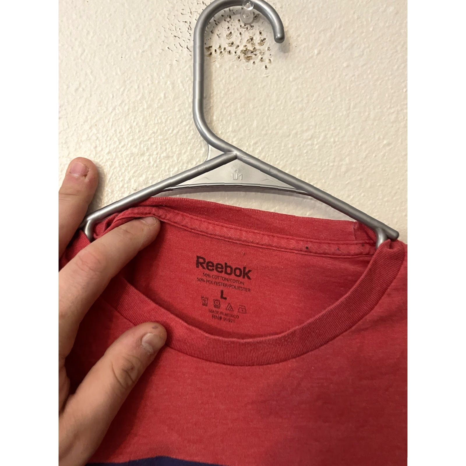 Reebok Reebok Shirt Men's L Red Cotton Blend Relaxed Short Sleeve Crew Neck Pullover Activewear T-Shirt Size US L / EU 52-54 / 3 - 4 Thumbnail