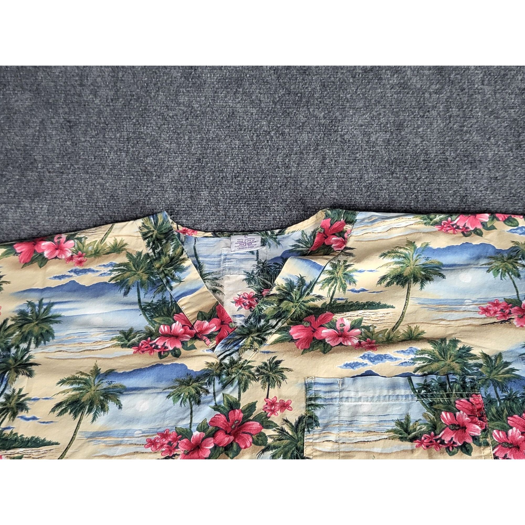 Vintage S.C.R.U.B.S Rare Tropical Scrub Top Unisex Sz L Island Beach Size L / US 10 / IT 46 - 3 Thumbnail