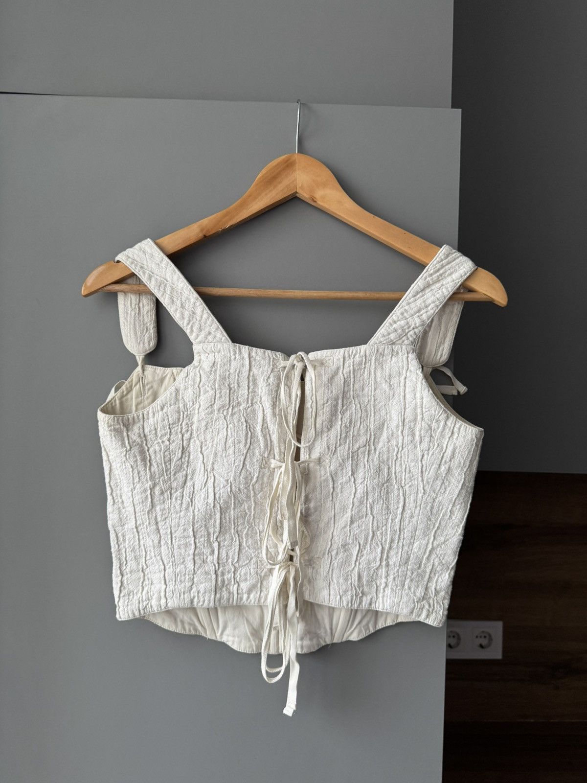 Ann Demeulemeester Spring 1994 Ann Demeulemeester off-white wrinkled corset Size XS / US 0-2 / IT 36-38 - 4 Thumbnail
