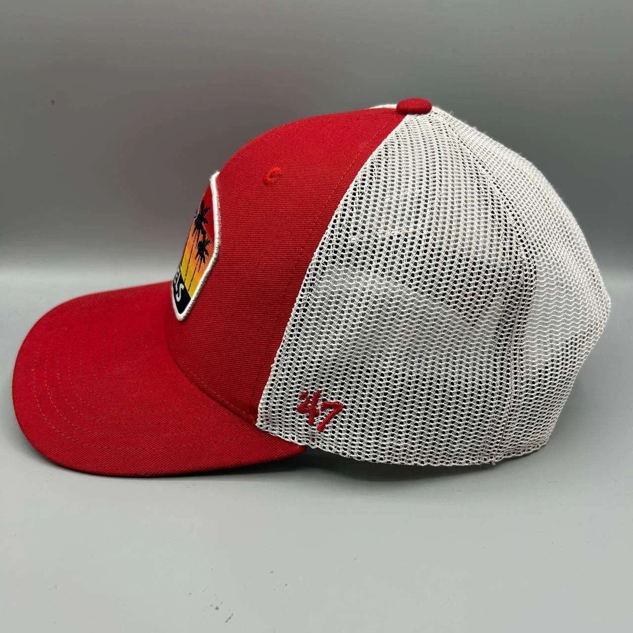 47 Brand Los Angeles LA Angels Trucker Hat Men Red Hawaiian Snap Back Size ONE SIZE - 6 Thumbnail
