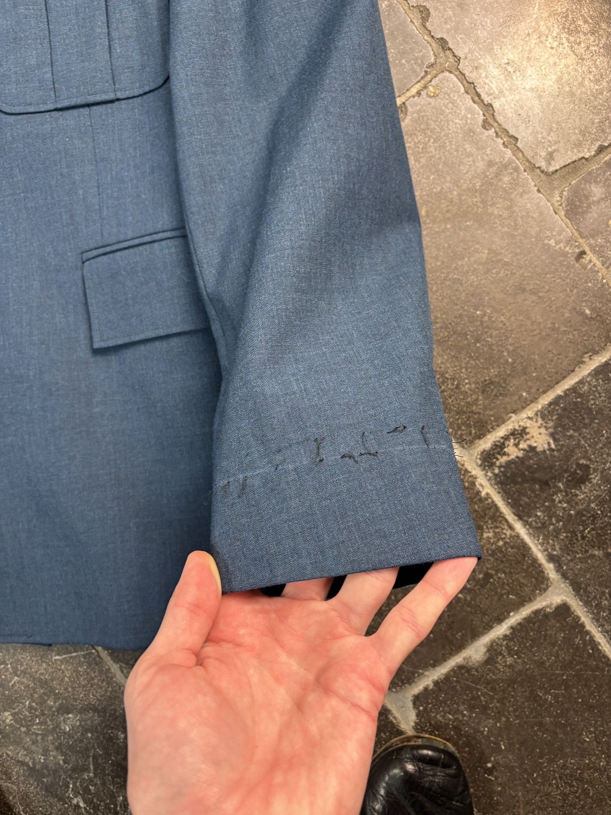 Vintage Vintage Suit Two Piece Uniform Pilot Military Service Blue Size 36R - 18 Thumbnail