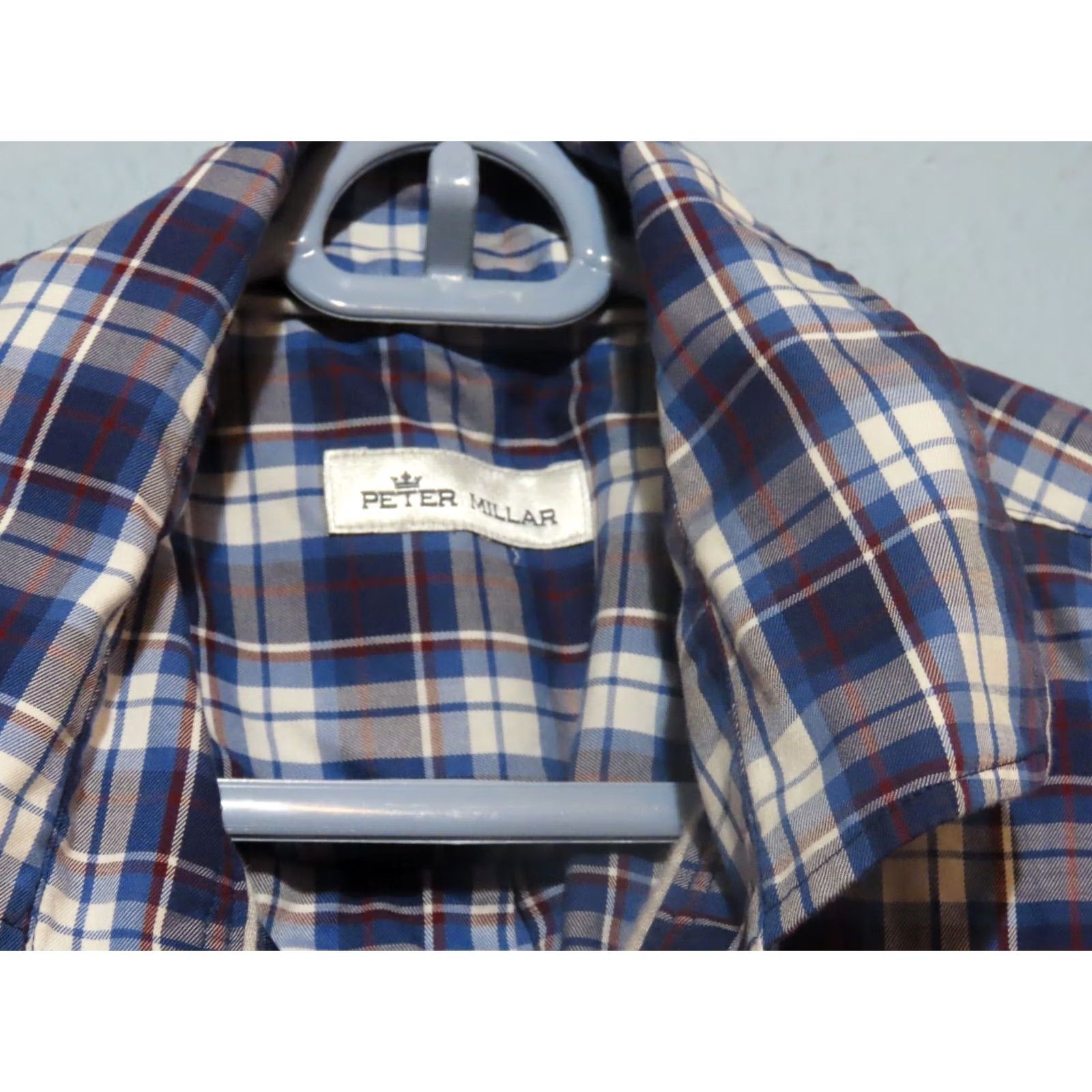 Peter Millar Peter Millar Shirt Button-Up Short Sleeve Plaid Cotton Multicolor Blue L Men Pocketed Casual Travel Regular Shirt Size US L / EU 52-54 / 3 - 4 Thumbnail