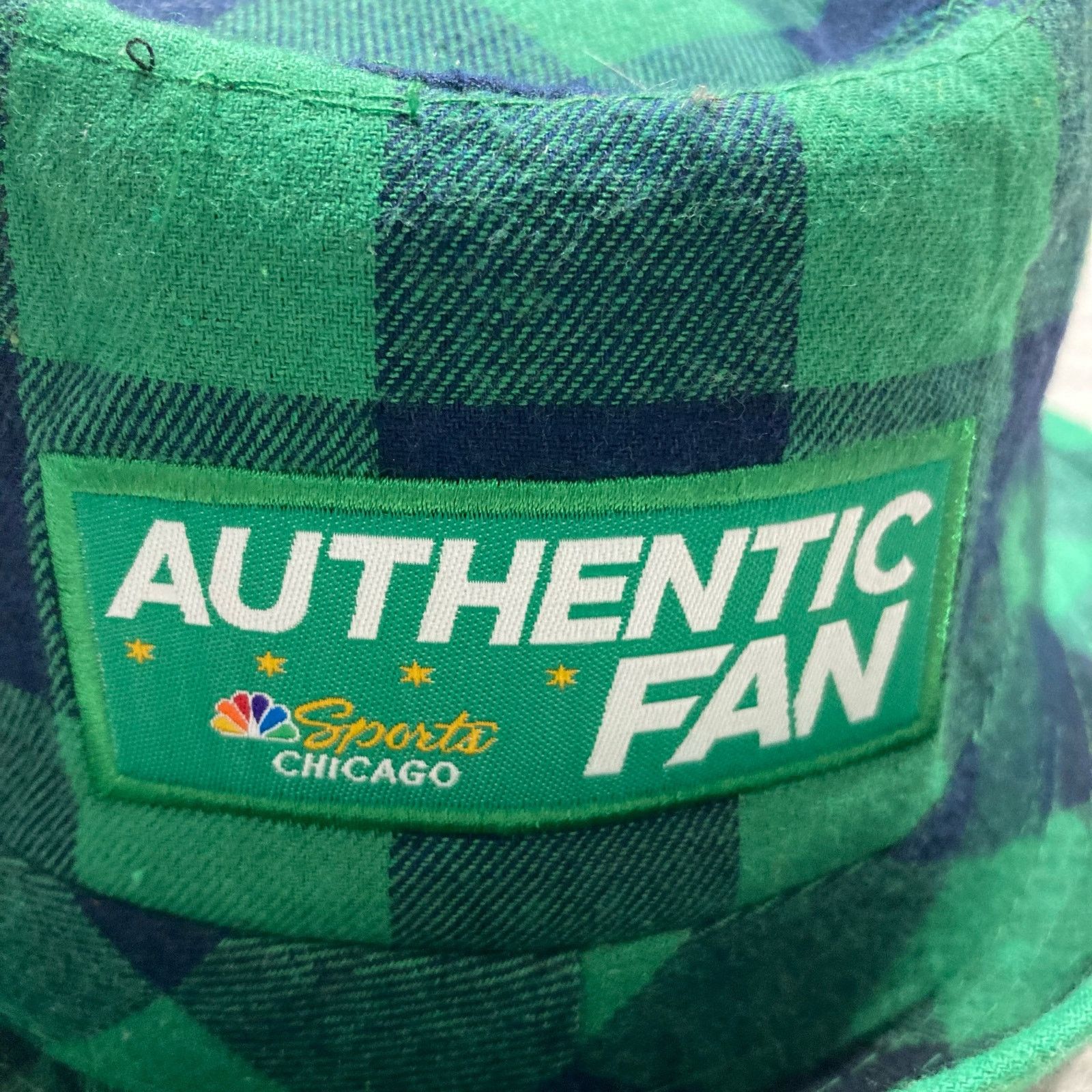 NHL Chicago Blackhawks St. Patrick's Day Green Plaid Fedora Hat Size ONE SIZE - 8 Thumbnail
