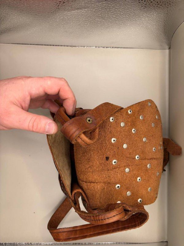 Vintage Handmade leather coin bag - vintage made of coins Size ONE SIZE - 9 Thumbnail