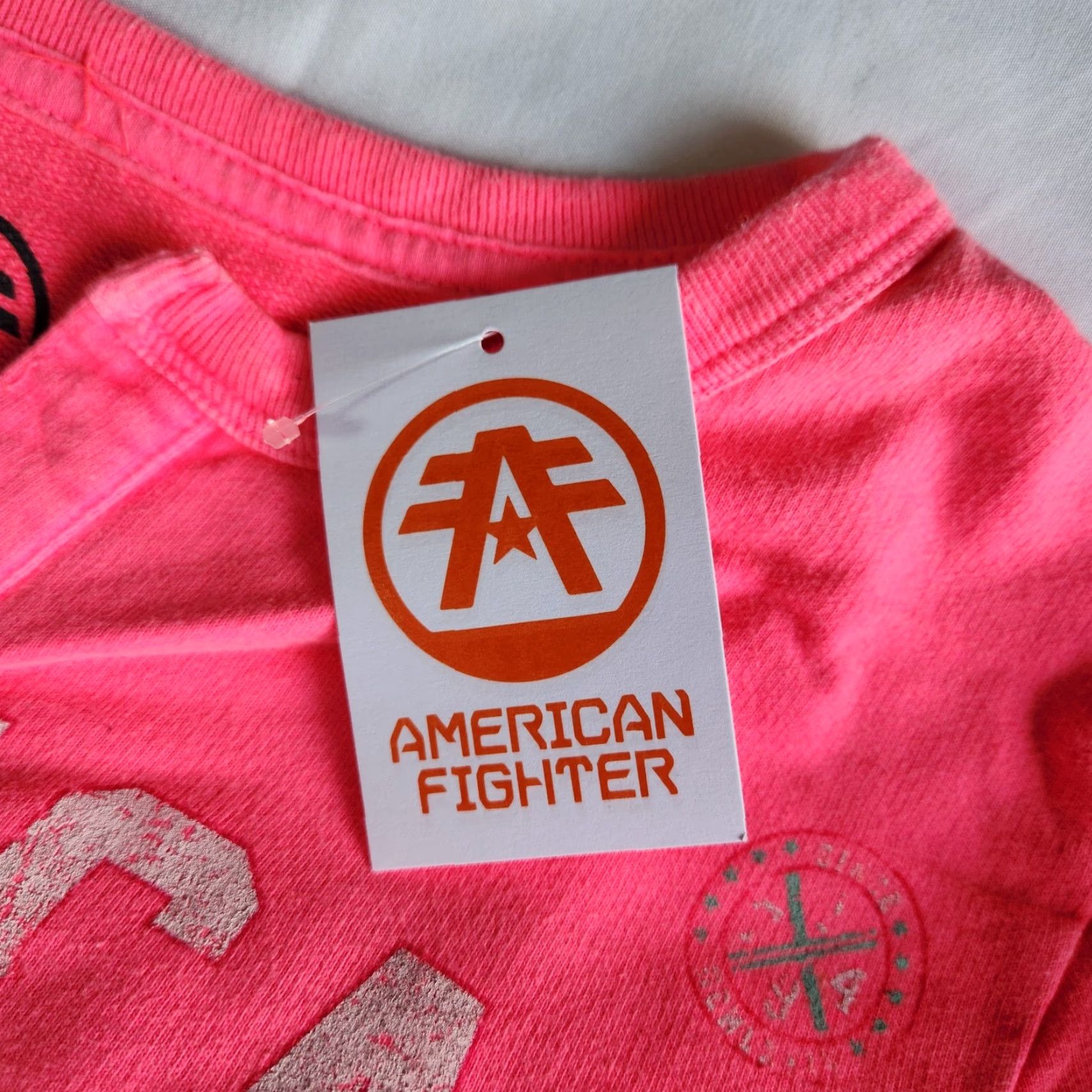 Vintage American Fighter Women's Pink XS Graphic Print Sweatshirt By Affliction Wingate Size XS / US 0-2 / IT 36-38 - 6 Thumbnail