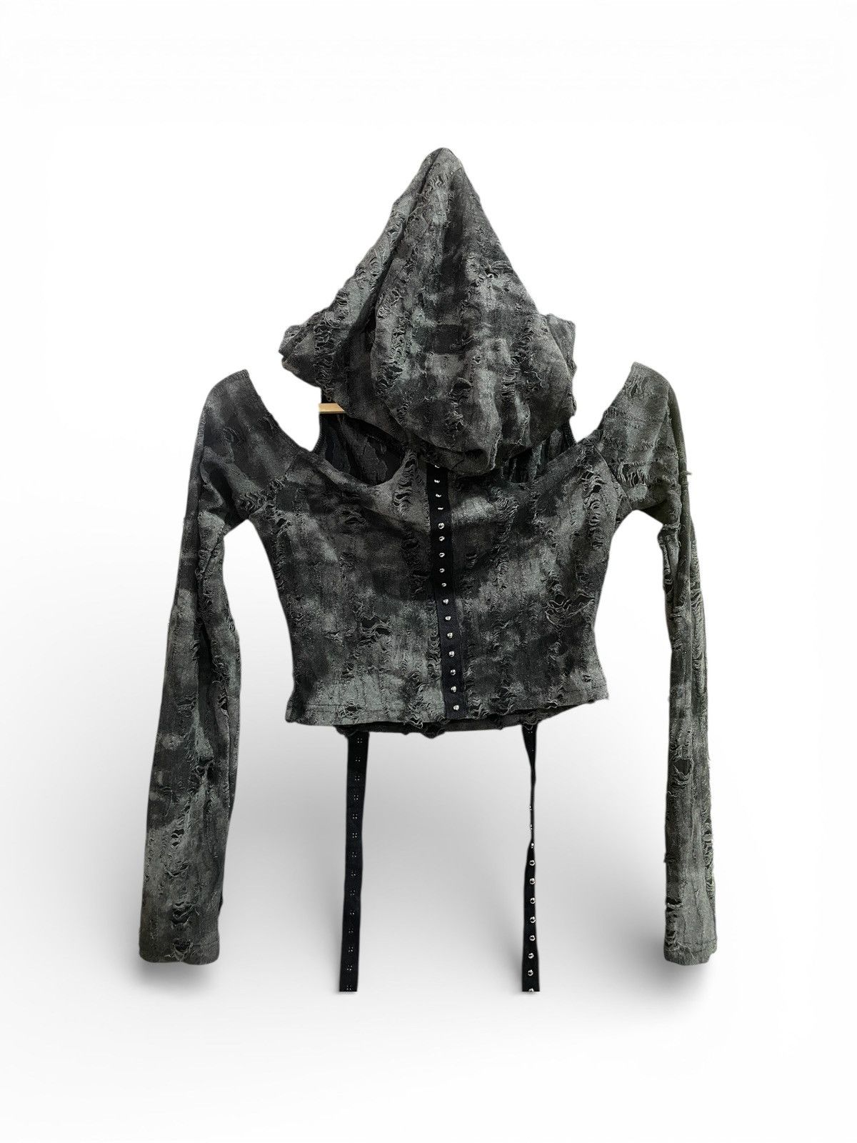 Other STRAPPY OFF-SHOULDER HOODED CROP TOP, LONG SLEEVE Size M / US 6-8 / IT 42-44 - 2 Thumbnail