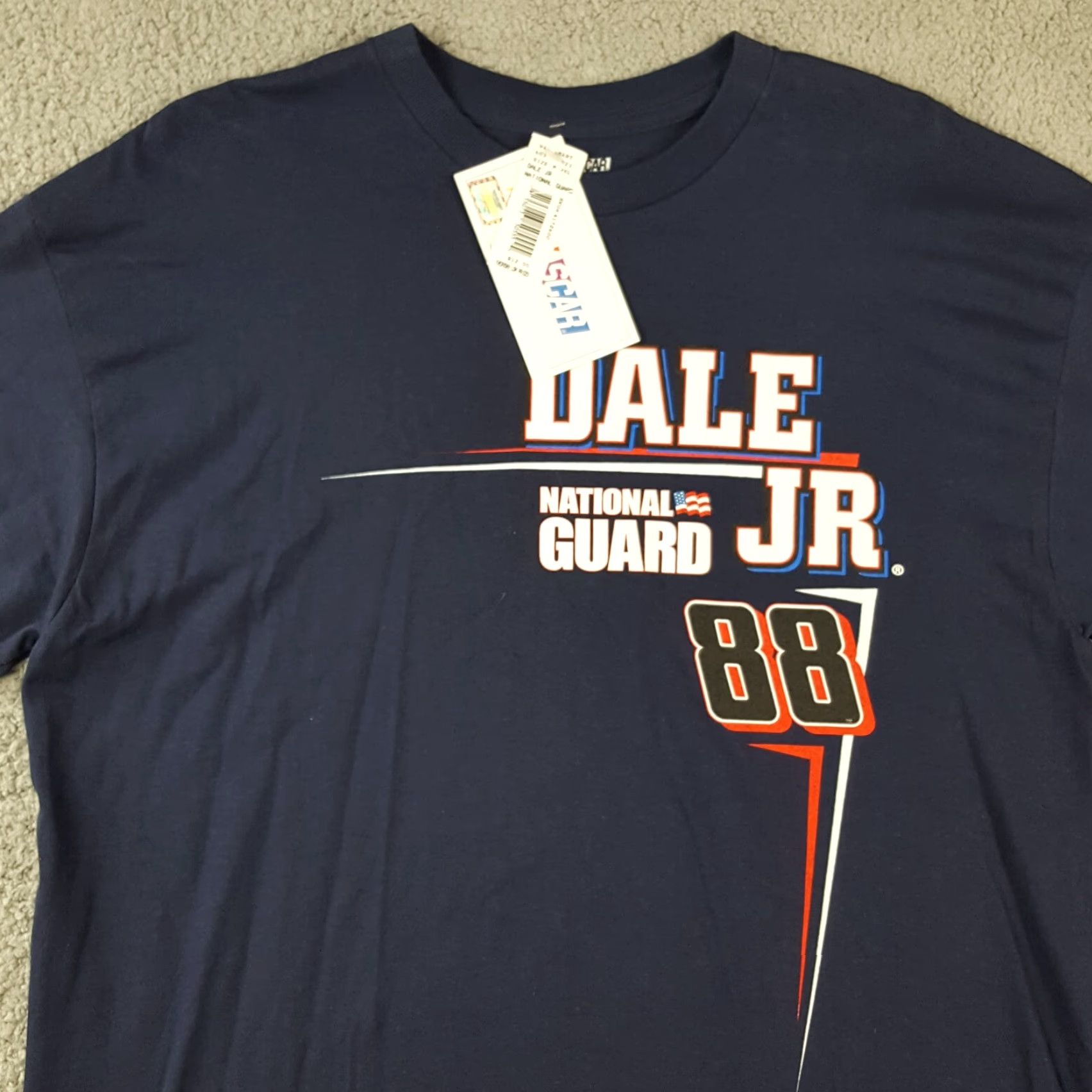 NASCAR VINTAGE NASCAR Dale Earnhardt National Guard Racing T-Shirt Men's XL Blue 90s Retro Cars Logo Embroidered NWT Size US XL / EU 56 / 4 - 2 Thumbnail