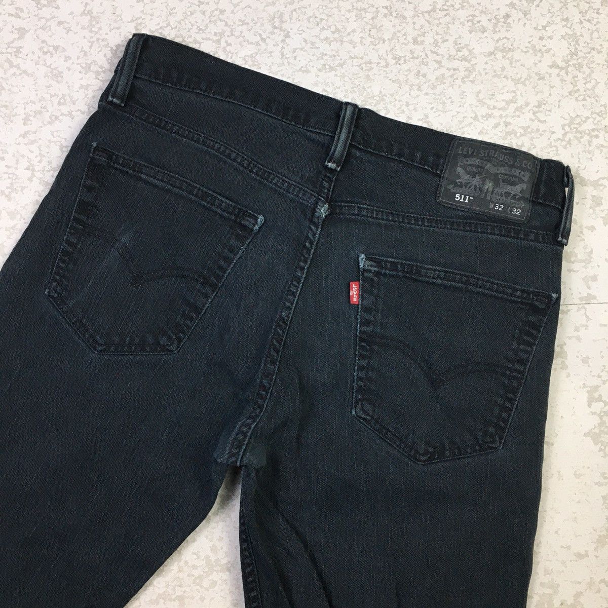 Levi's × Vintage Levis 511 Washed Black Jeans Size US 32 / EU 48 - 8 Thumbnail