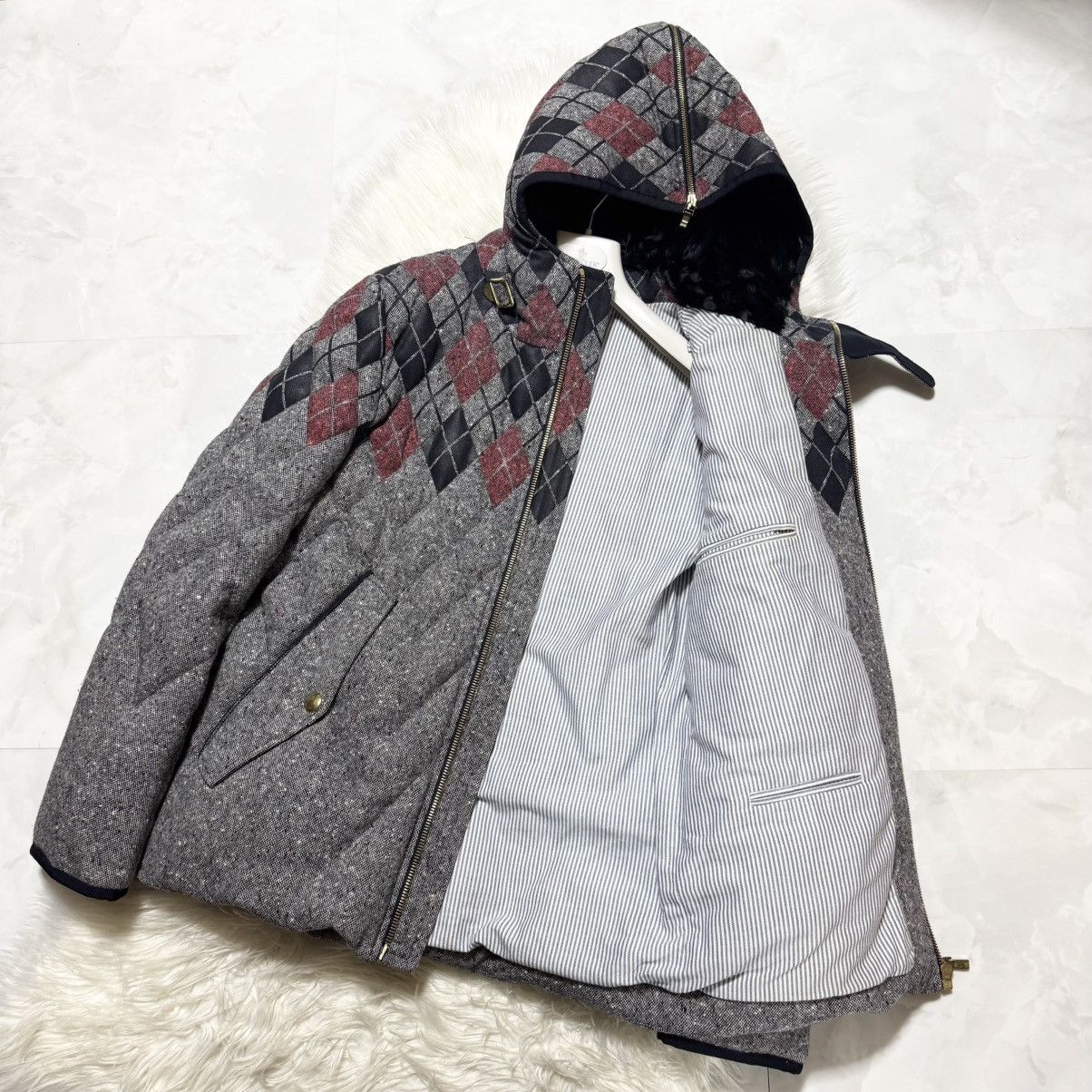 Moncler Gamme Bleu Moncler Gamme Bleu Lamb Fur Hooded Down Jacket Size US M / EU 48-50 / 2 - 8 Thumbnail