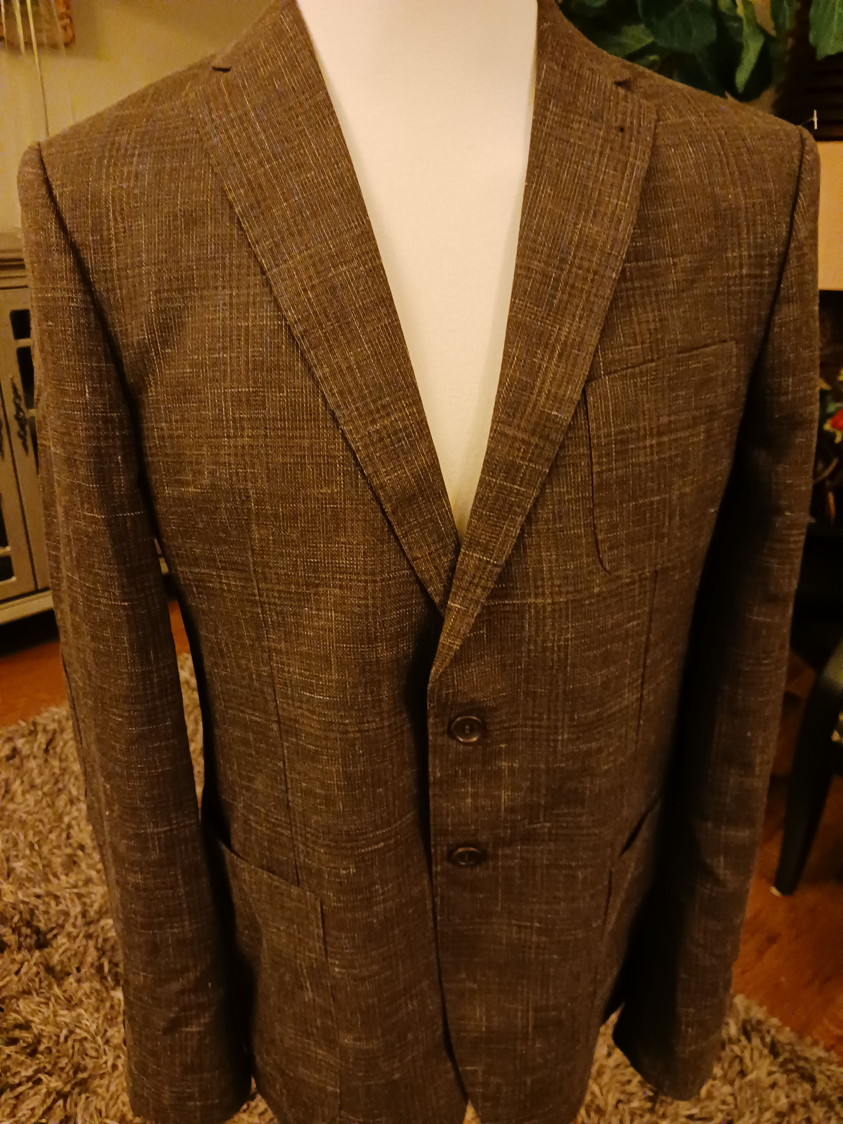 Other Connoisseur Paris Wool/Silk Slim Fit 2 button Suit Size 42R - 2 Thumbnail