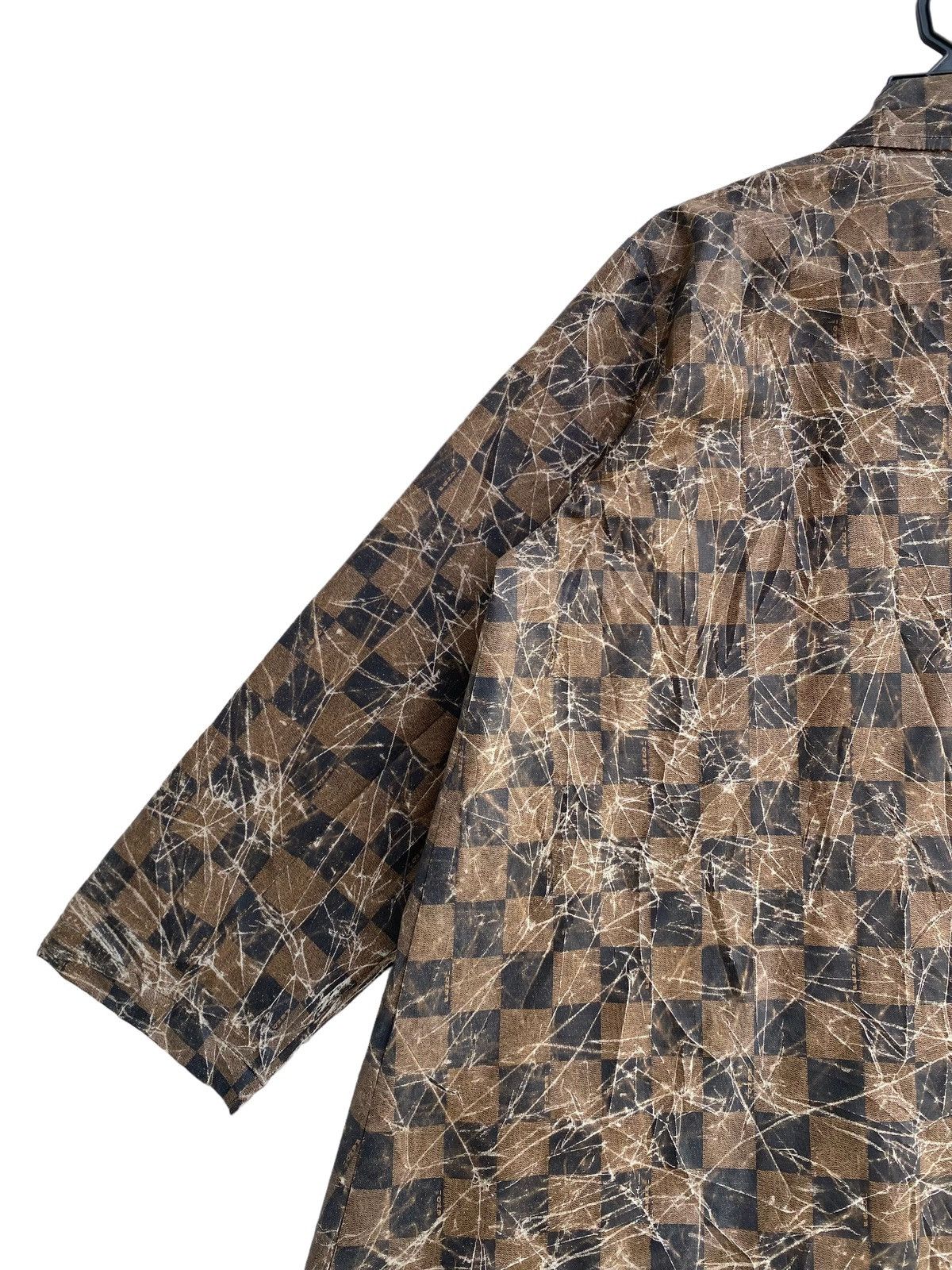 Fendi × Vintage 80s FENDI zucca all overprinted checkerboard oversize jacket Size XS / US 0-2 / IT 36-38 - 10 Thumbnail