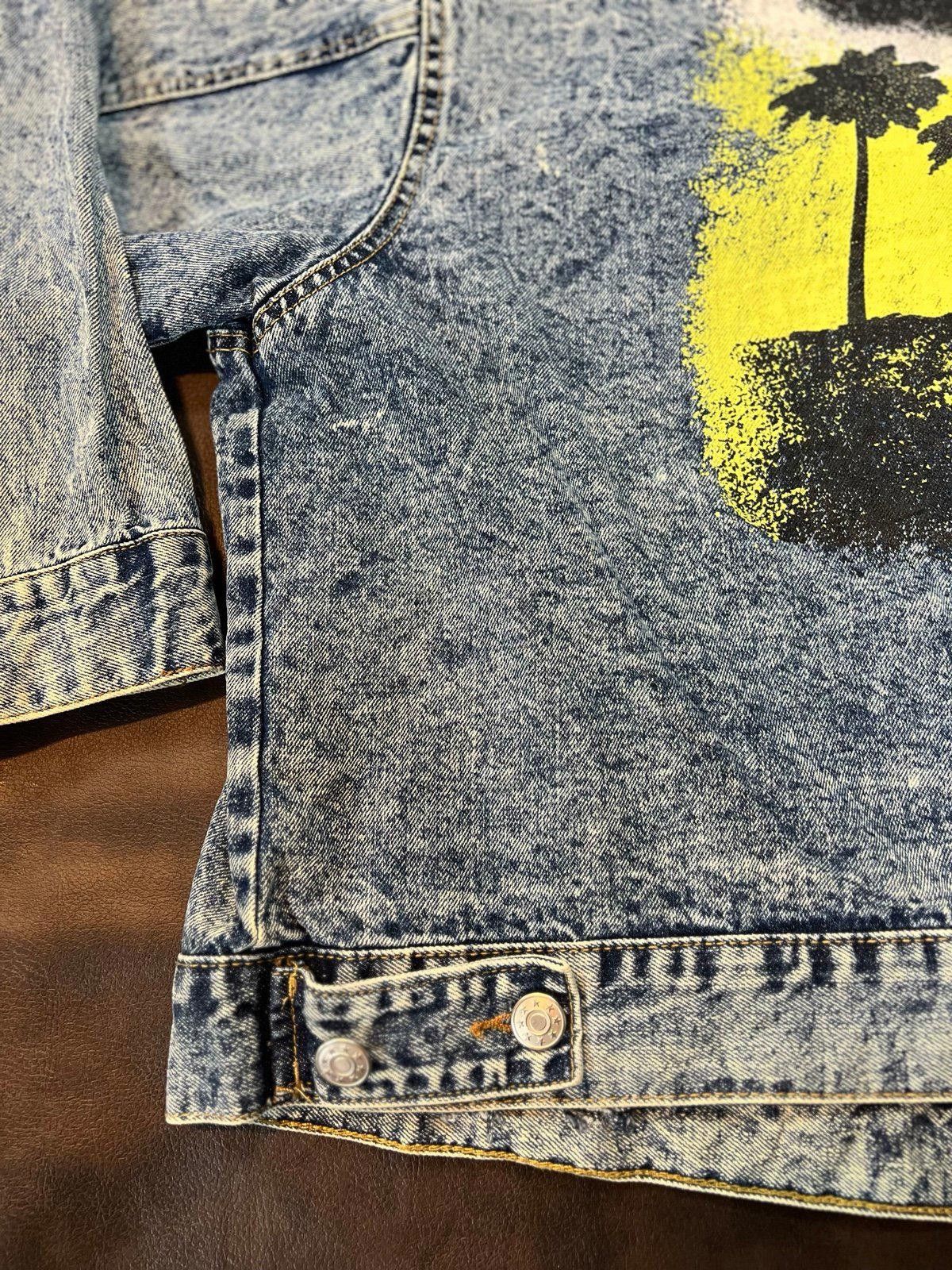 Designer Vintage Good Vibes Denim Jacket by Louise Paris Size 3XL / US 20-22 - 6 Thumbnail