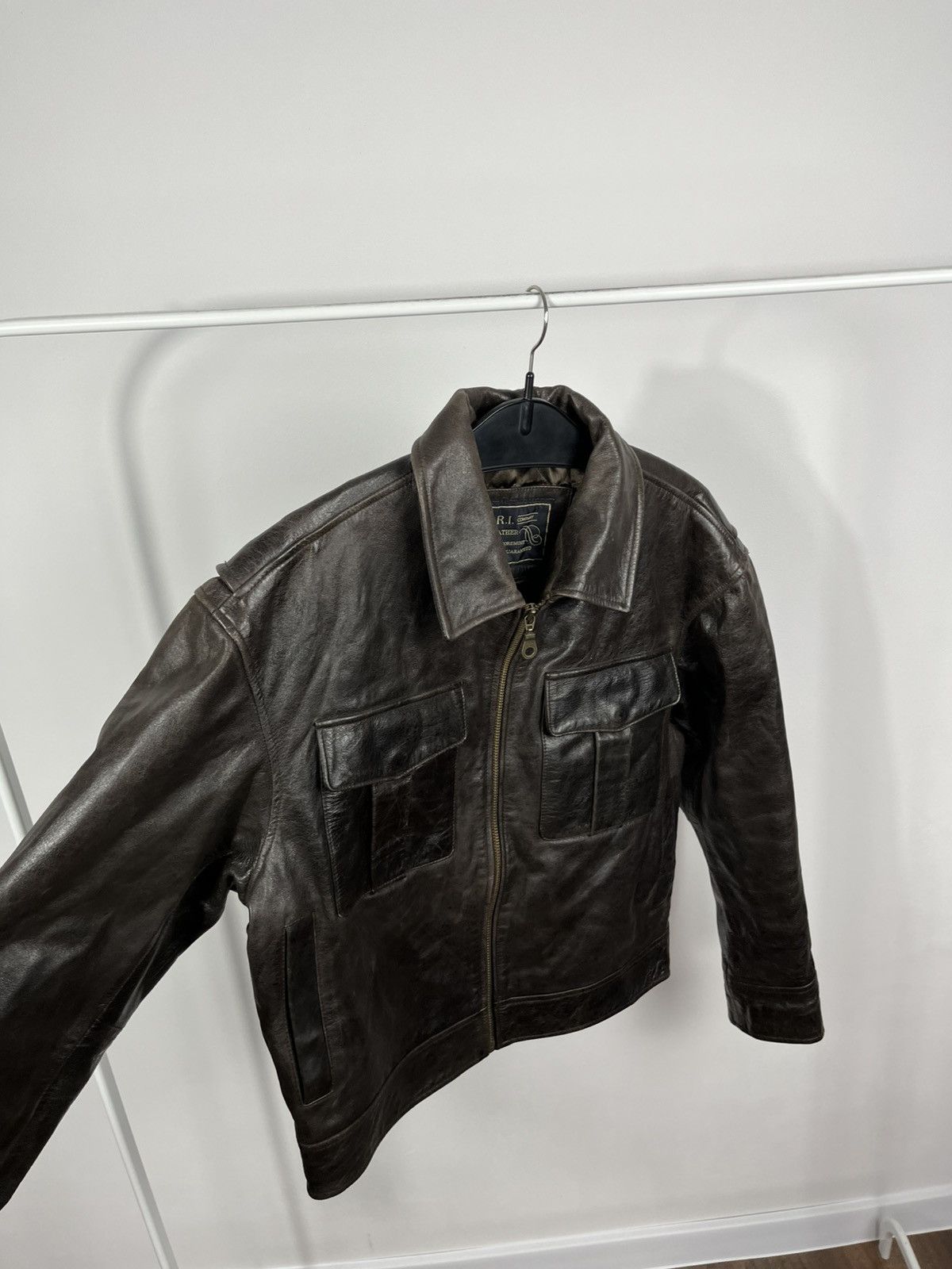 Leather Vintage Heavy Leather Jacket Brown Quilted Lining Biker M Size US M / EU 48-50 / 2 - 6 Thumbnail