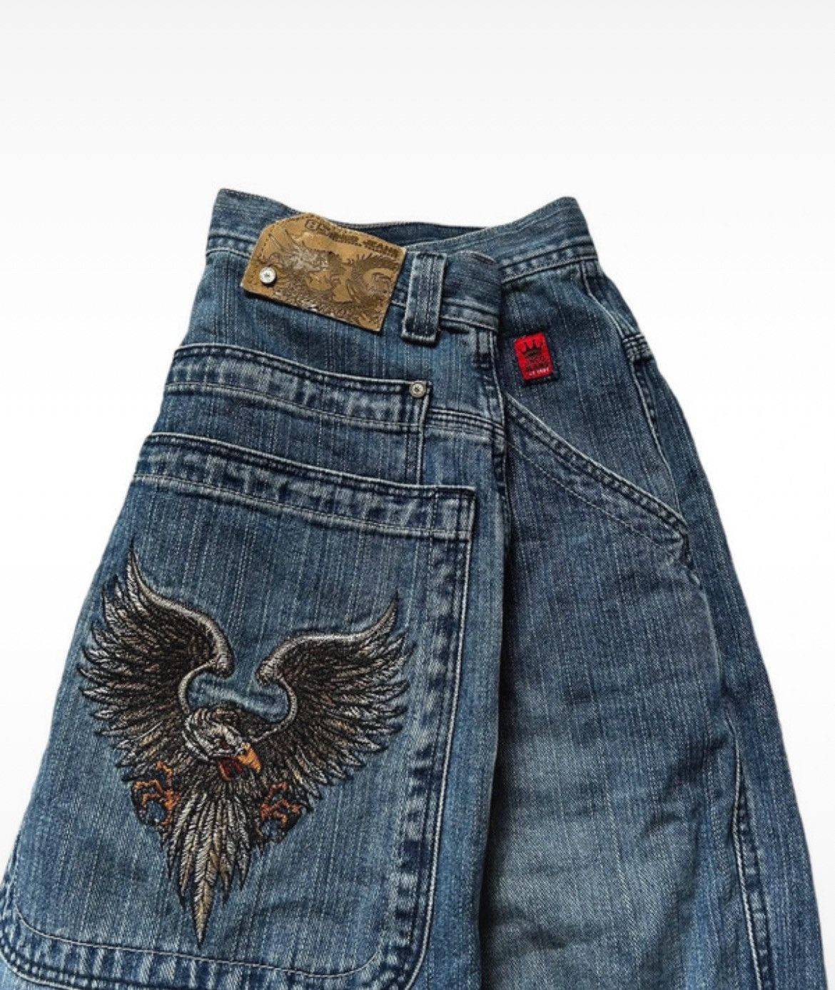 Vintage Rare JNCO Jeans Eagle SIZE 7 Black buy