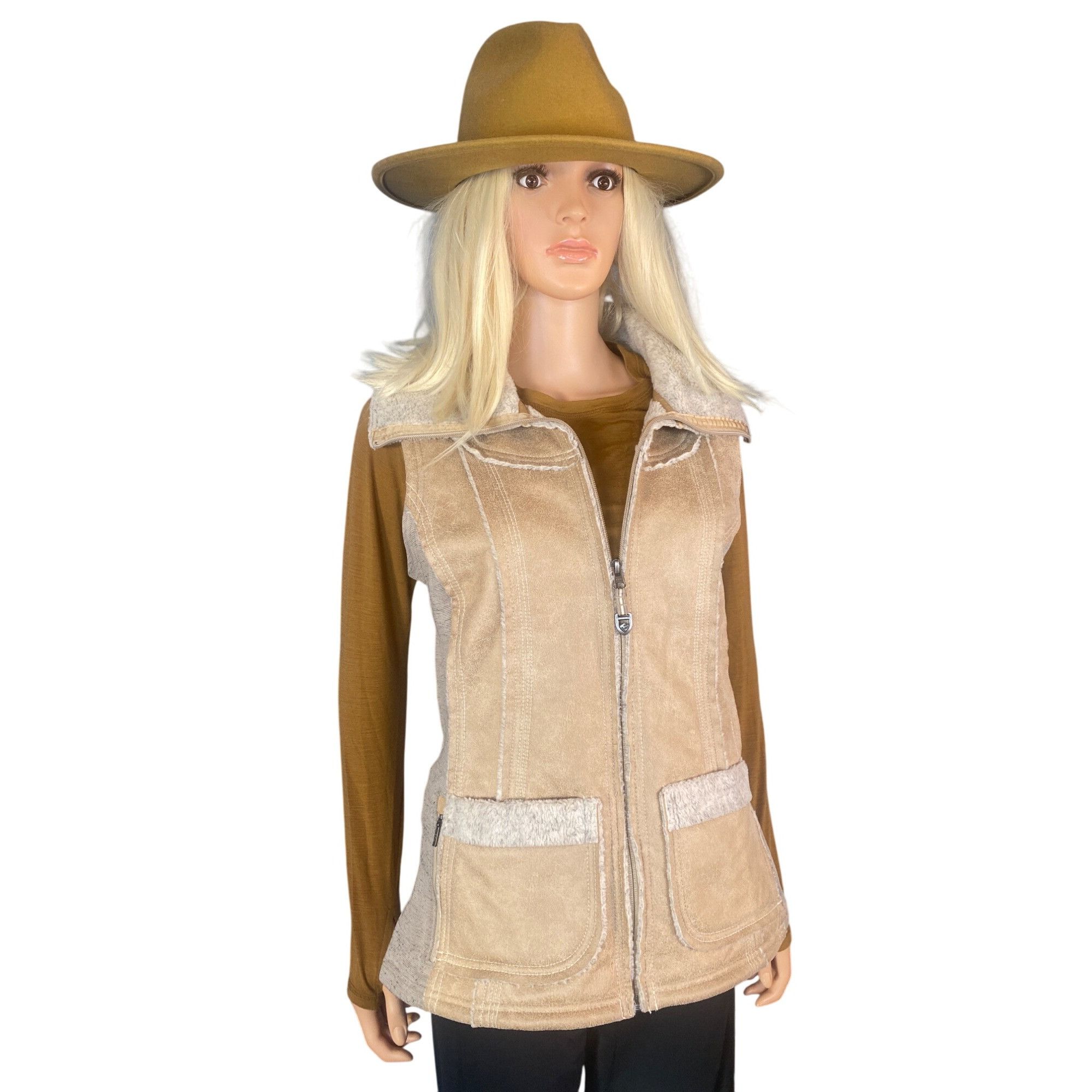 Kuhl NWT Kuhl Women's M Dani Sherpa Vest Italian Faux Leather She Size M / US 6-8 / IT 42-44 - 9 Thumbnail