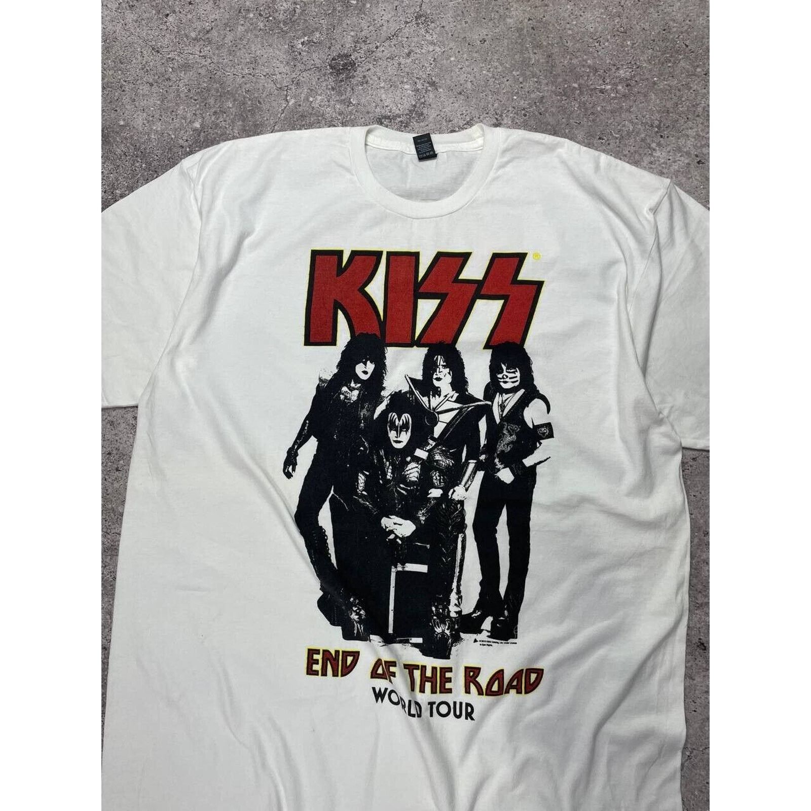 KISS KISS Band XL White T-Shirt End the Road World Tour 2019 Rock Size US XL / EU 56 / 4 - 5 Thumbnail