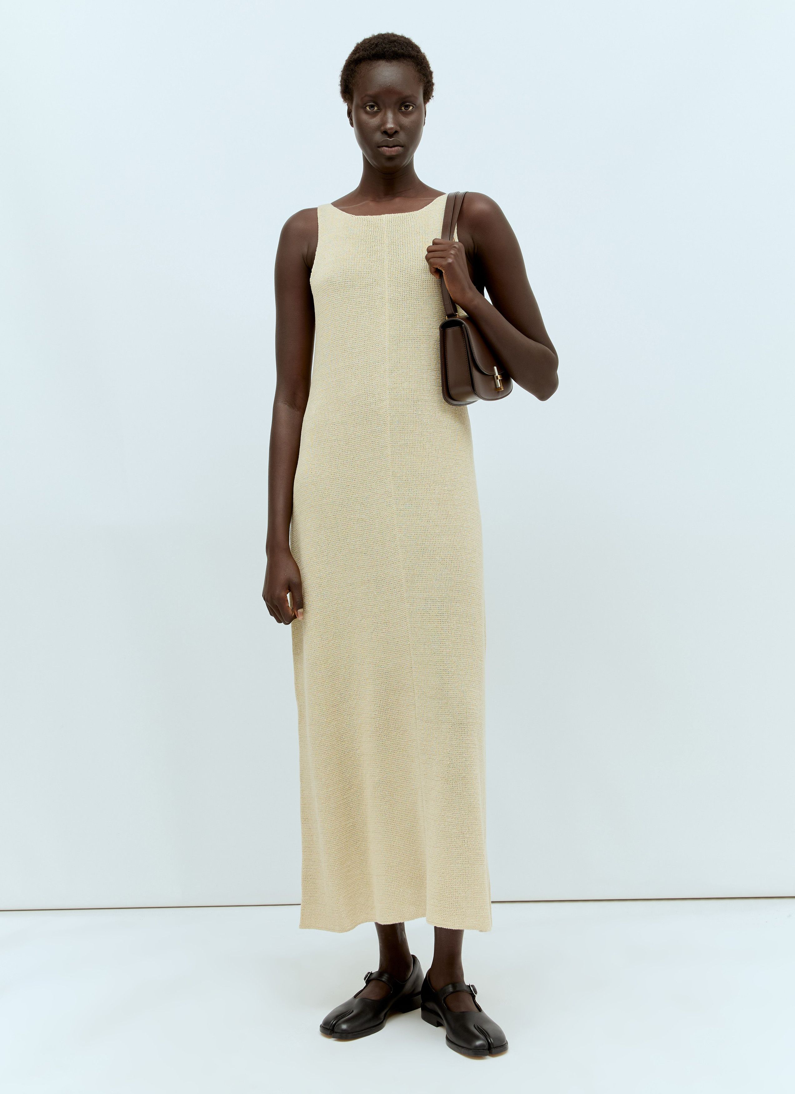The Row Fleet Midi Dress in Beige, Women's