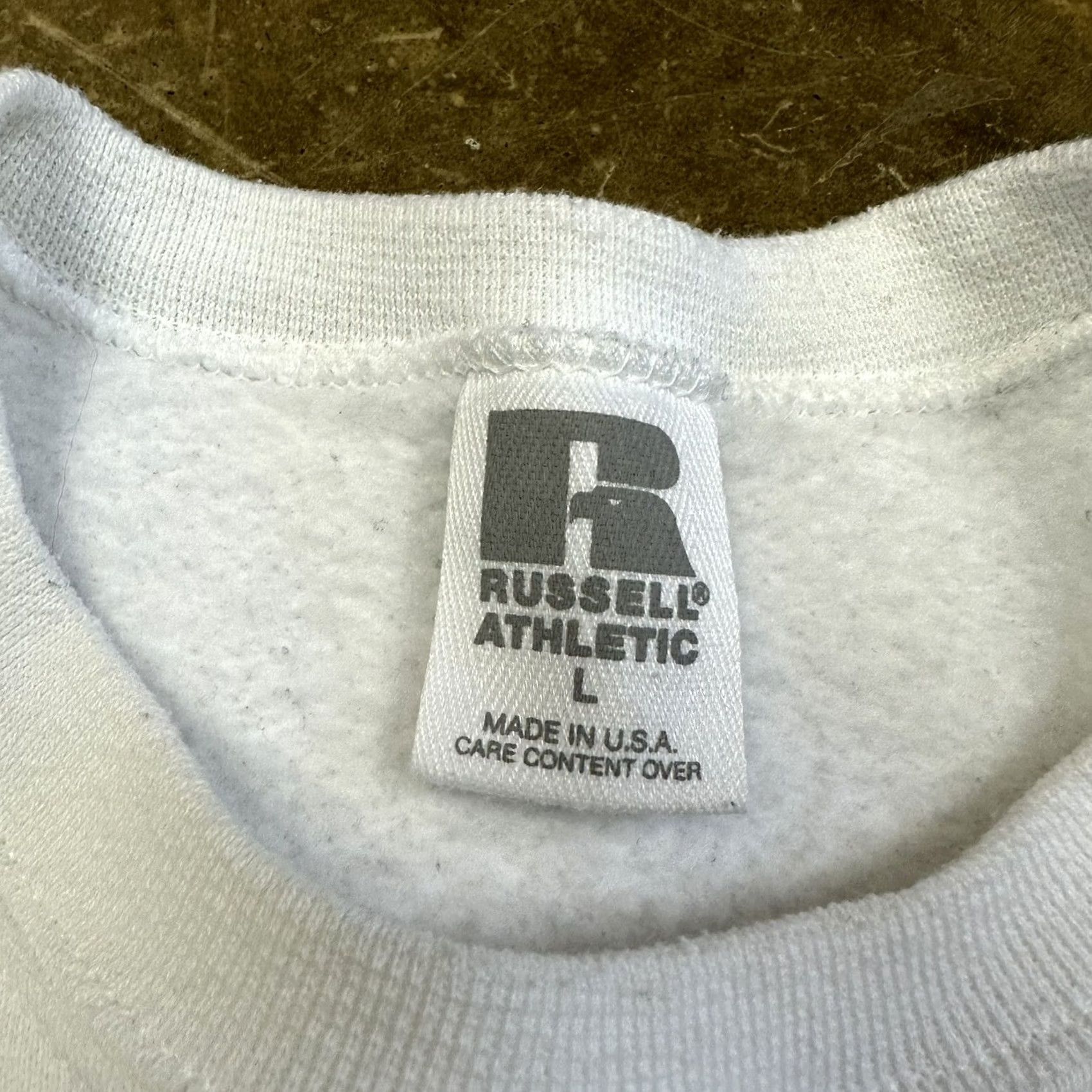 Russell Athletic VINTAGE Russell Athletic Sweatshirt White Blank Crewneck L Mens Size US L / EU 52-54 / 3 - 2 Thumbnail