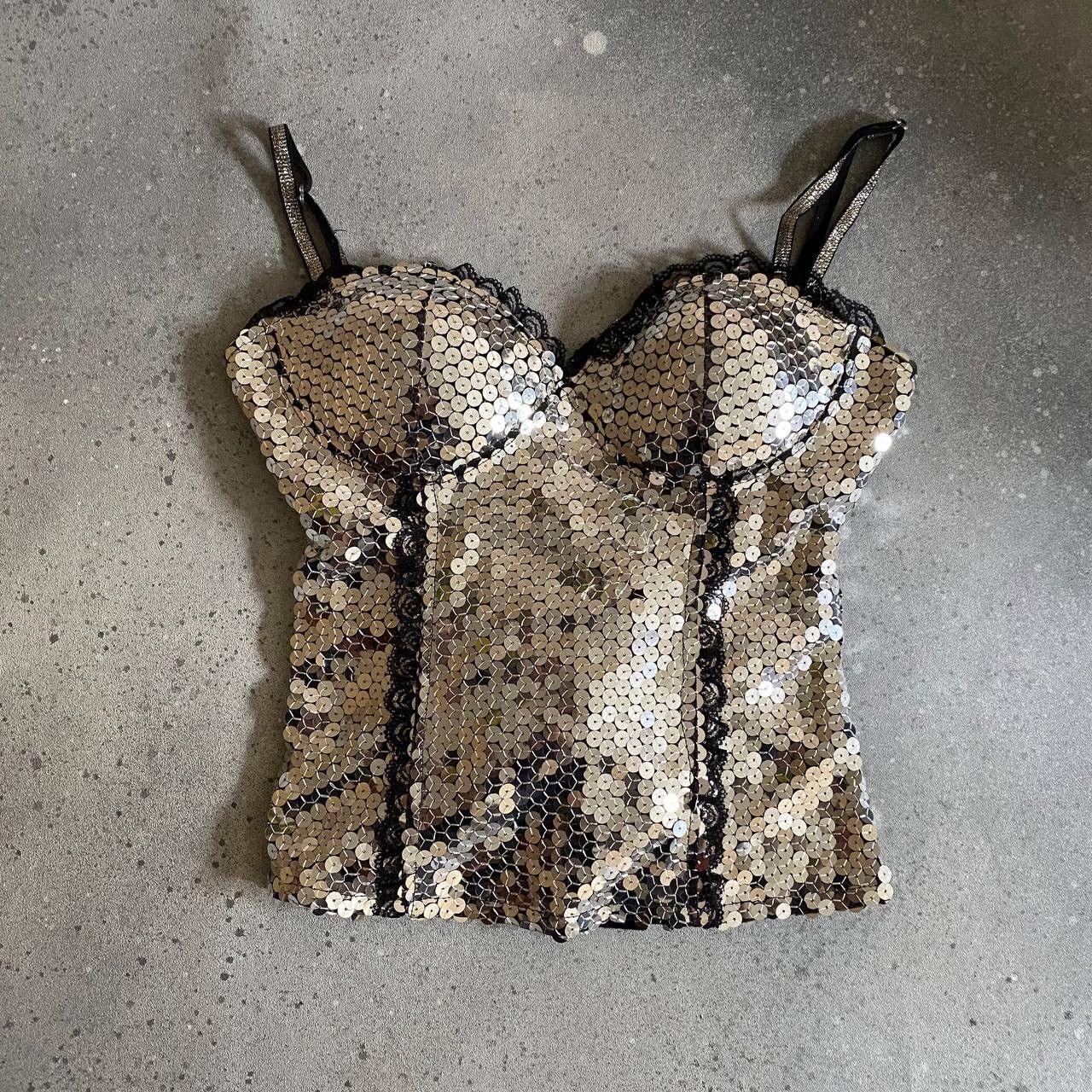 20471120 Amazing Shine Top (JPG Jean Paul Gaultier Style) Size M / US 6-8 / IT 42-44 - 5 Thumbnail