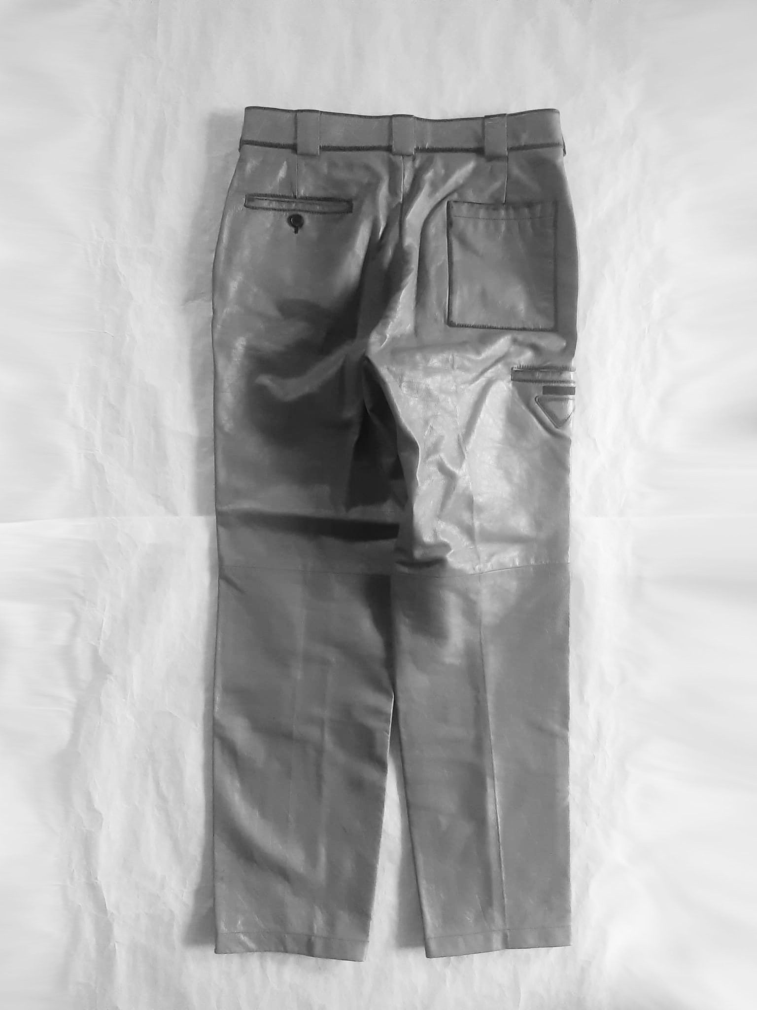 Prada Prada FW 2018 Calfskin Leather Wide Pants Size US 30 / EU 46 - 3 Thumbnail