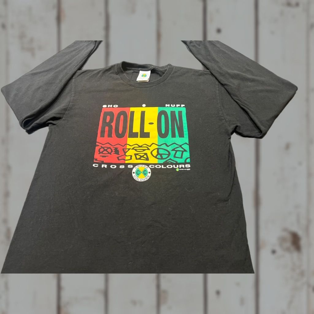 Vintage VINTAGE Cross Colours T-Shirt Hip Hop Rap 90s Black Long Sleeve Adult Medium Mens Size US M / EU 48-50 / 2 - 1 Thumbnail
