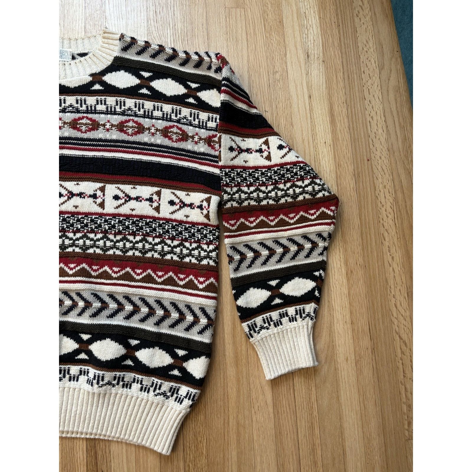 Vintage Vintage 80s Ashley Knit Men's Sweater Nordic Crewneck XL Size US XL / EU 56 / 4 - 4 Thumbnail
