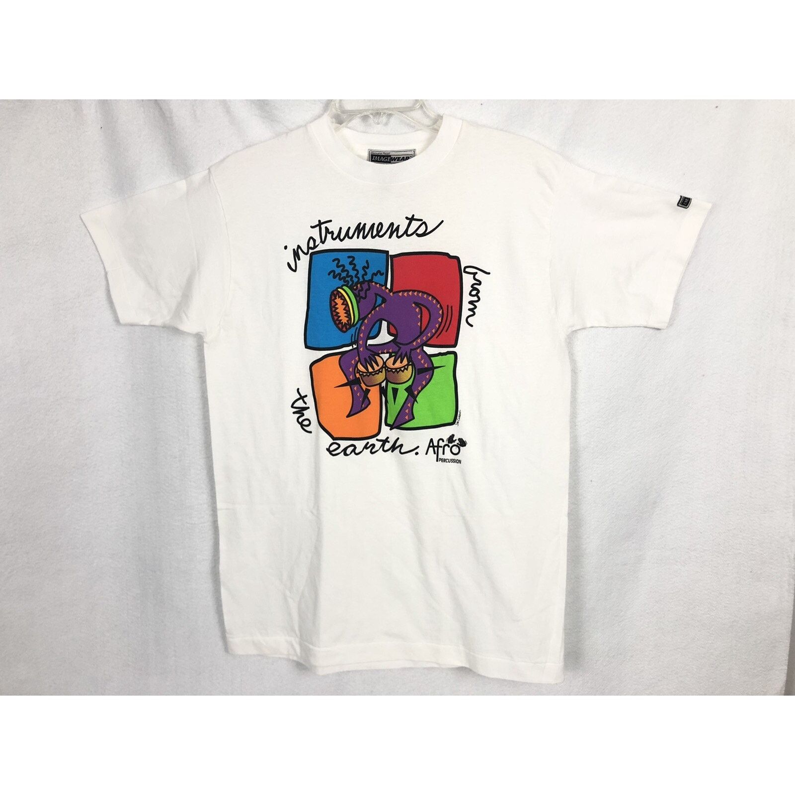 Gildan VTG Instruments Earth Shirt Single Stitch M Afro Percussion Size US M / EU 48-50 / 2 - 3 Thumbnail