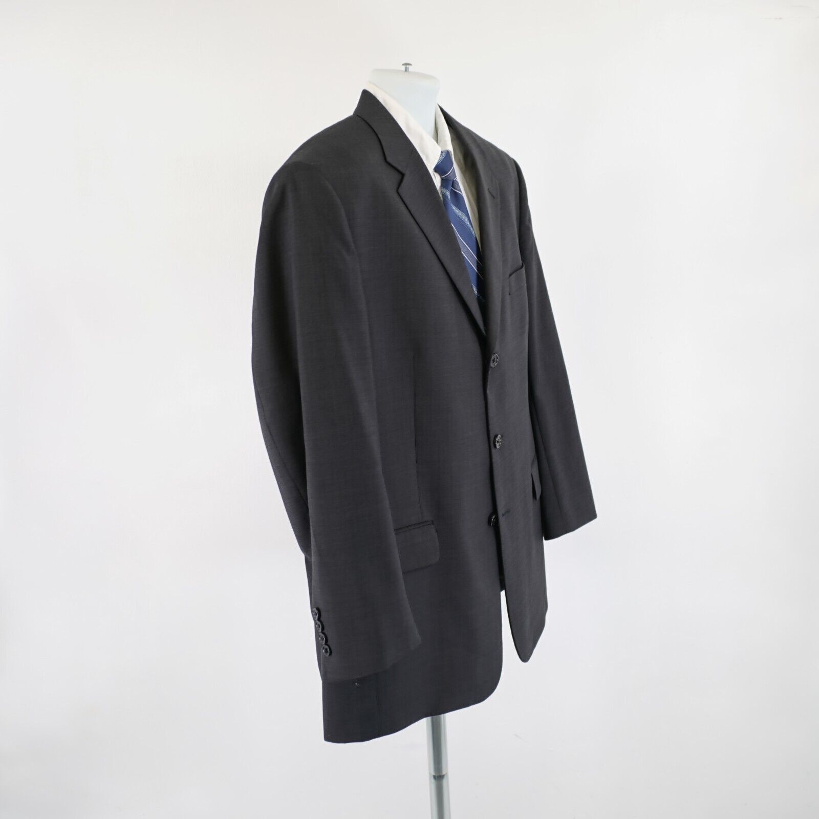 Jos. A. Bank Jos A Bank Wool Gray Birdseye 2 Piece Suit 46R 40/29 3 Butto Size 46R - 11 Thumbnail