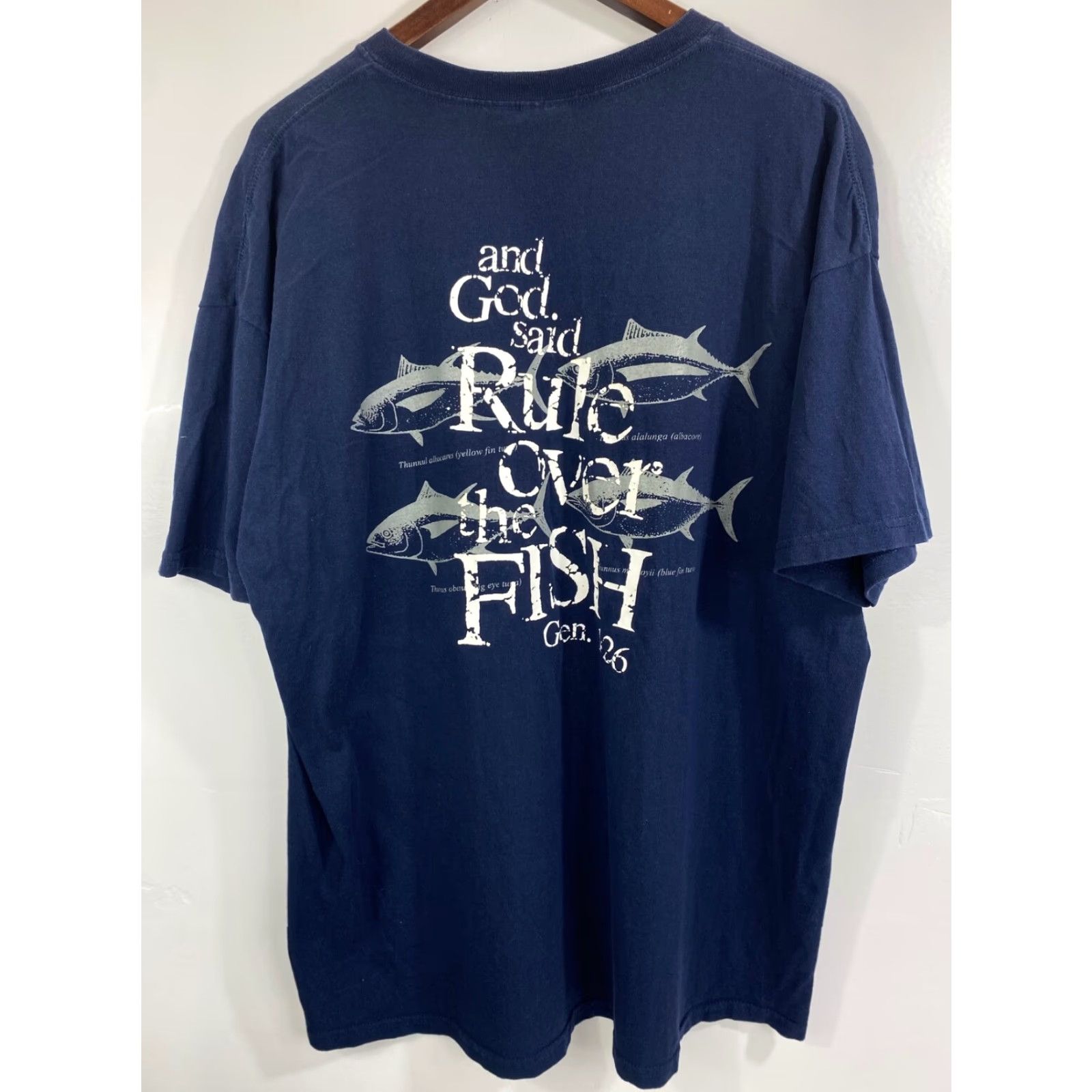 Gildan VINTAGE 2010 Maranatha Man Trip Blue Gildan Ultra Cotton T-Shirt XL Men Fisherman Short Sleeve Fishing 875 Regular Size US XL / EU 56 / 4 - 3 Thumbnail