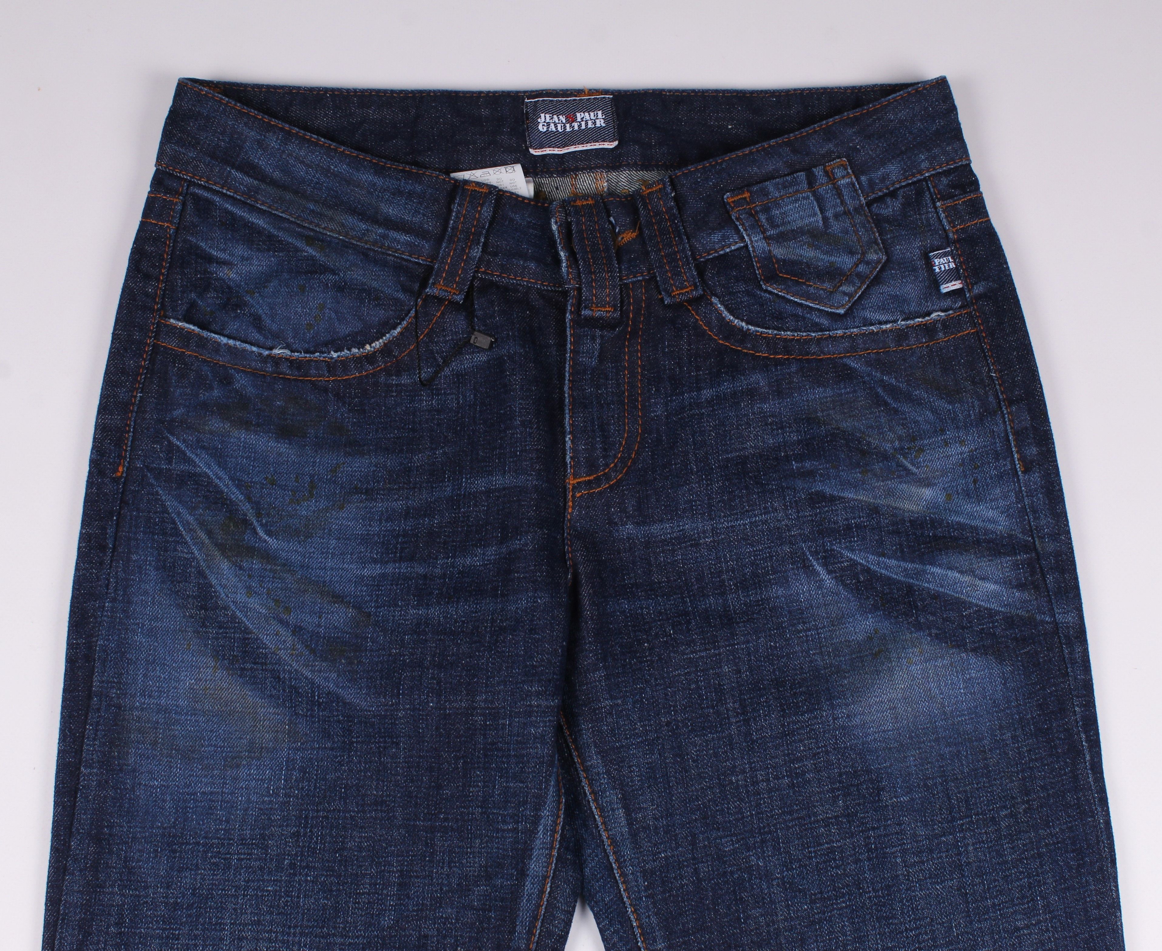 Jean Paul Gaultier Vintage Jean Paul Gaultier Faded Dirty Bootcut Jeans Size 30" / US 8 / IT 44 - 2 Thumbnail