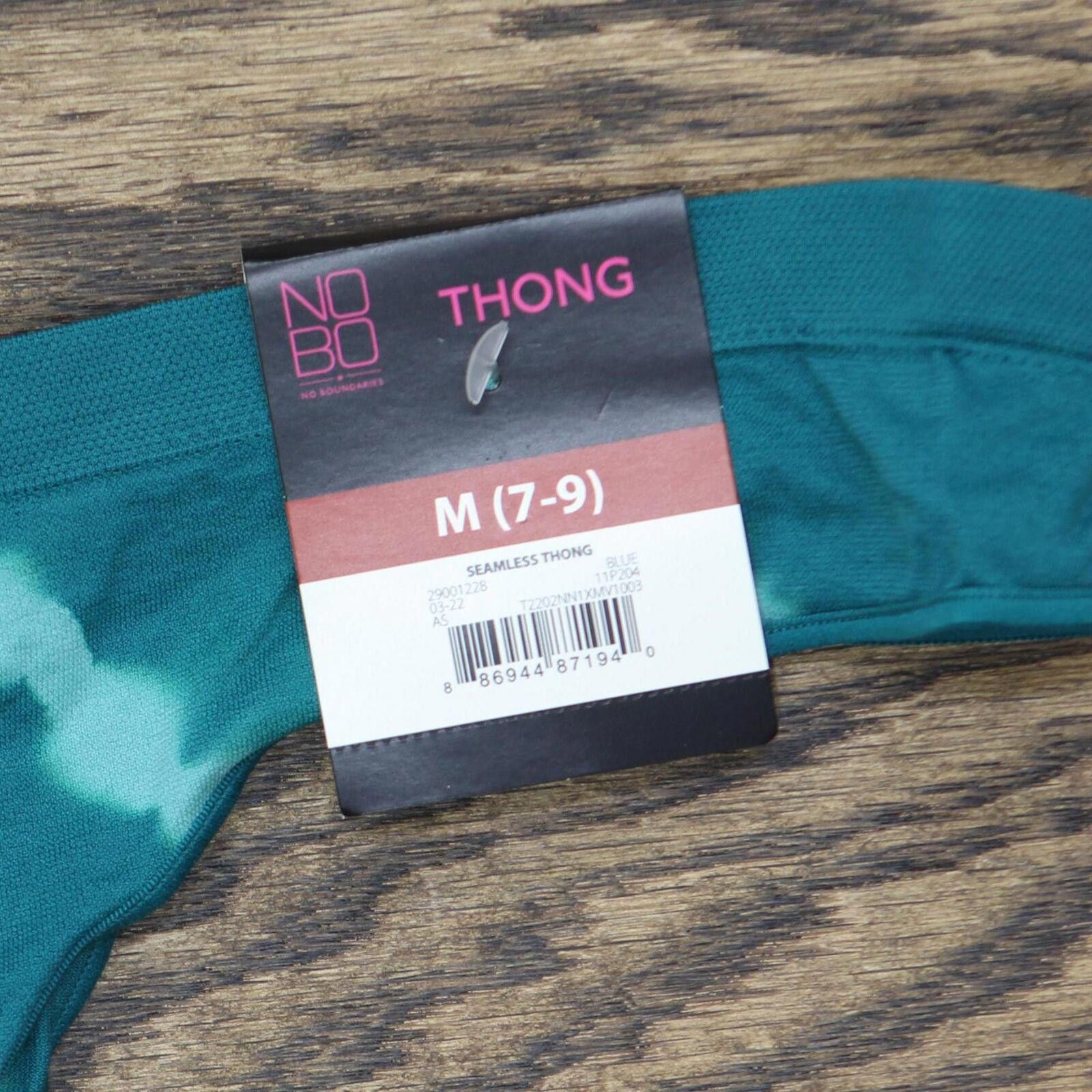 Designer NWT No Boundries Seamless Nylon Thong 16611b00060b8b Blue M Size ONE SIZE - 3 Thumbnail