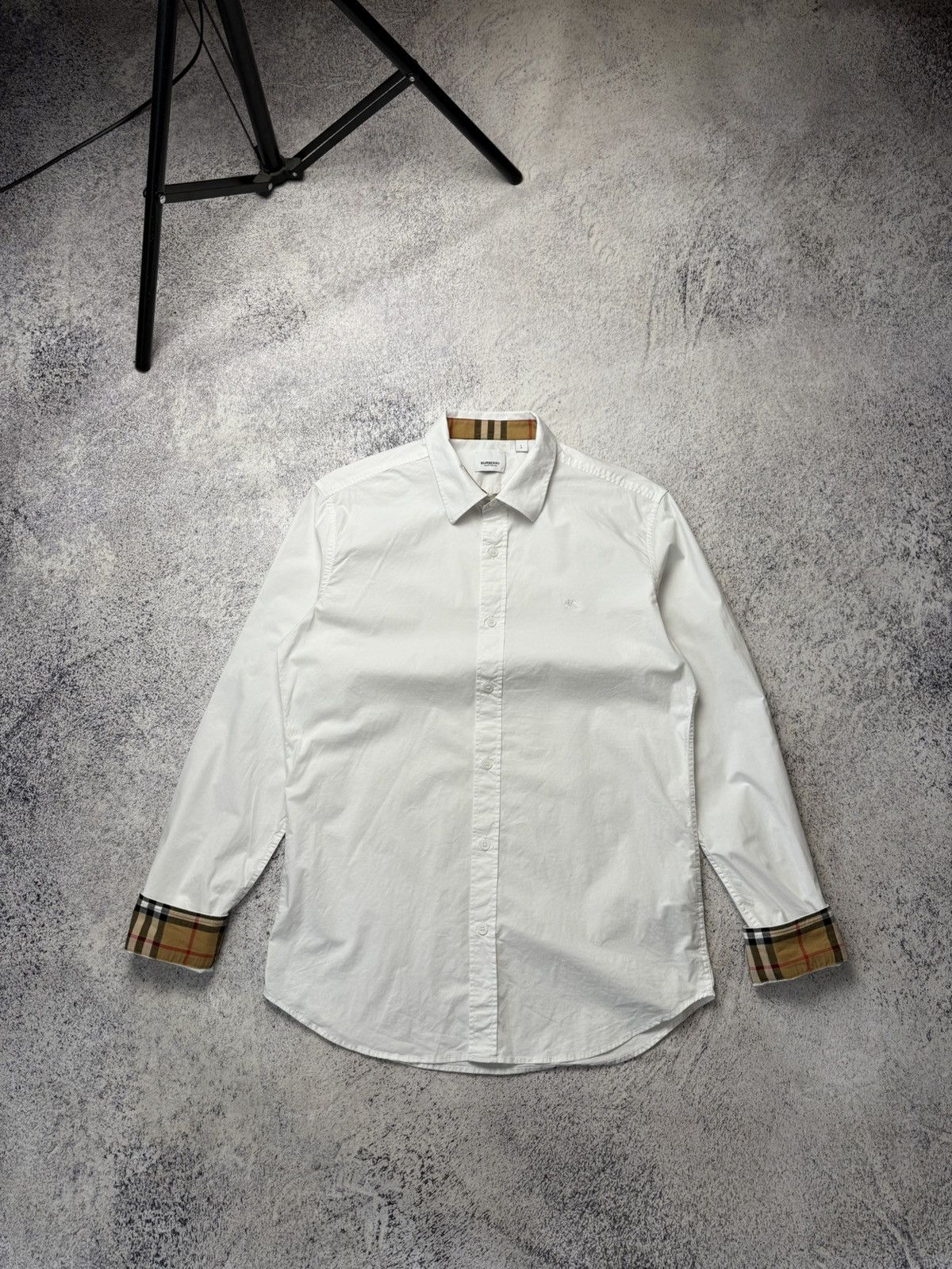 Burberry Burberry White Button Up Shirt Size US L / EU 52-54 / 3 - 11 Thumbnail