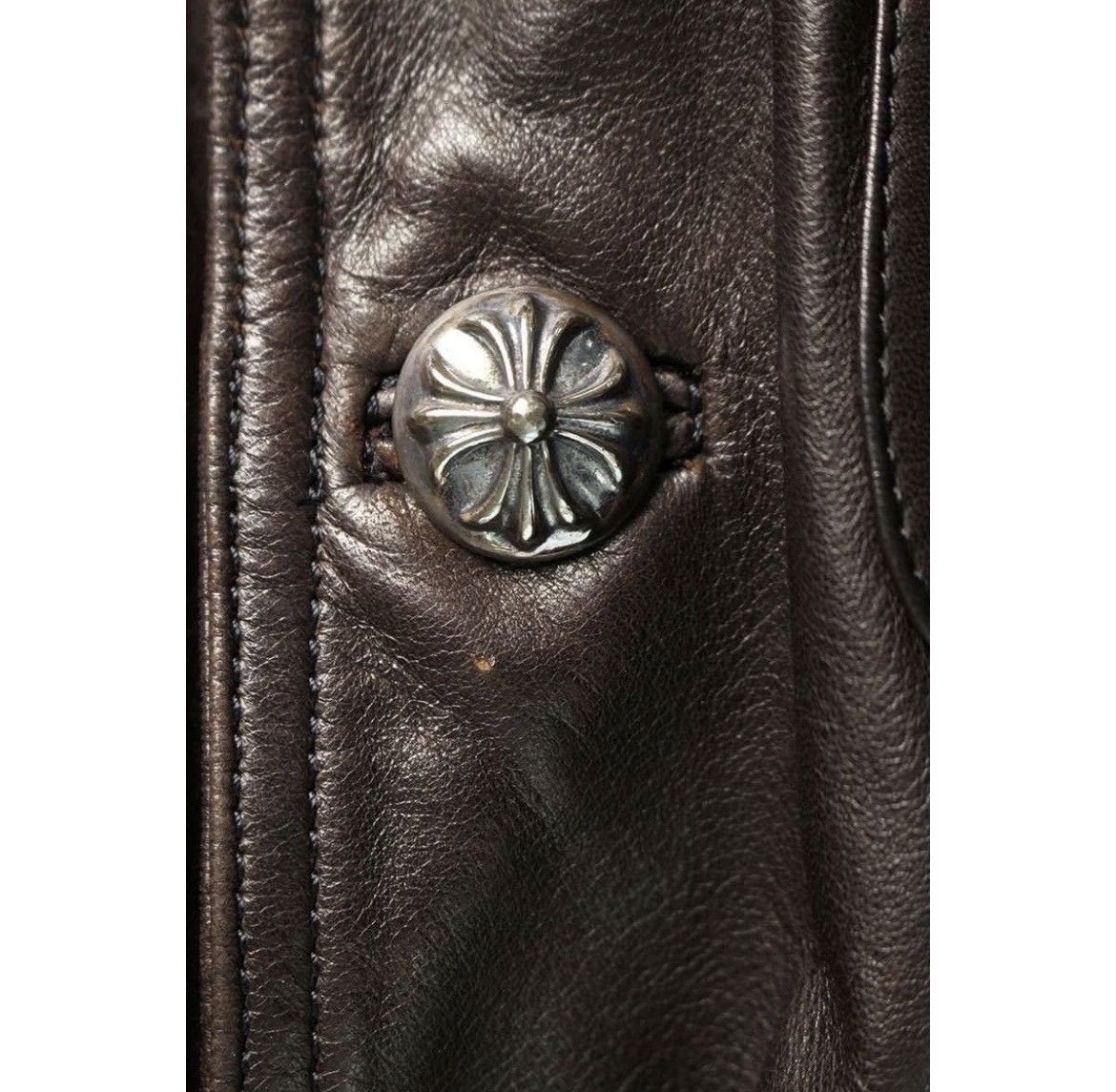 Chrome Hearts Chrome Hearts Leather Coat with Cross and Buttons Size US S / EU 44-46 / 1 - 3 Thumbnail