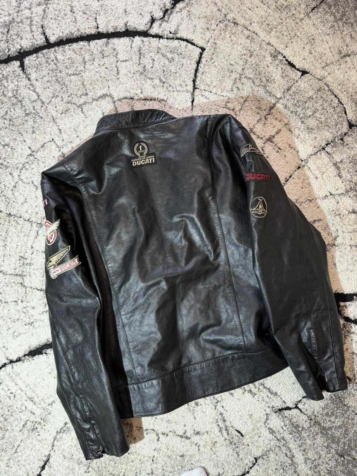 Ducati 2007 Ducati by Dainese Leather Motorcycle Black Jacket 2XL Size US XXL / EU 58 / 5 - 15 Thumbnail