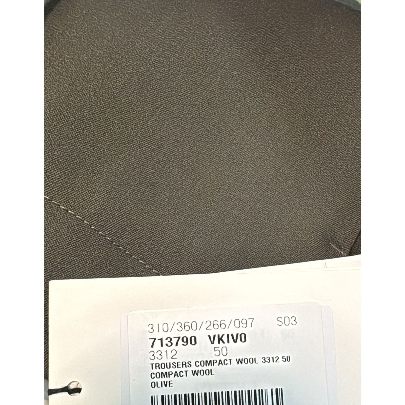 Bottega Veneta o1rshd1 Compact Wool Trousers in Olive Size US 34 / EU 50 - 17 Thumbnail