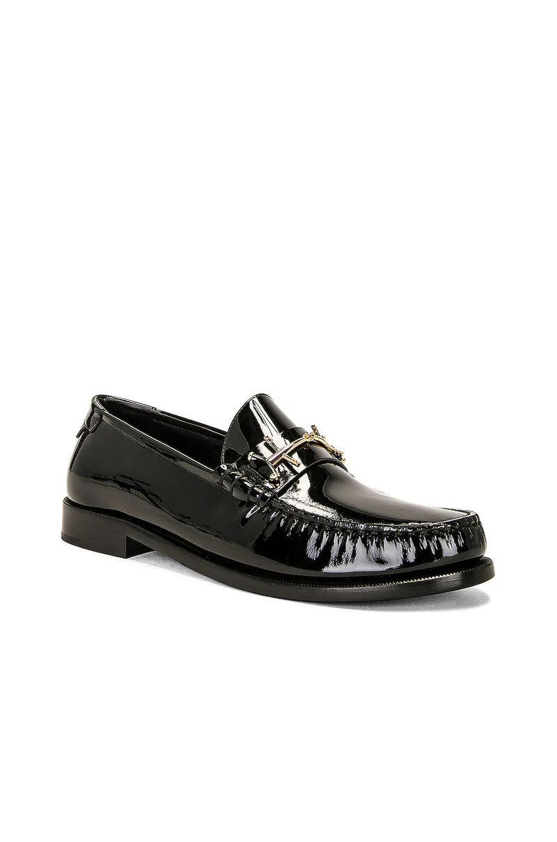 Saint Laurent Paris oc11z1125 Le Loafer Penny Slippers in Patent Leather Black Size US 12 / IT 42 - 2 Thumbnail
