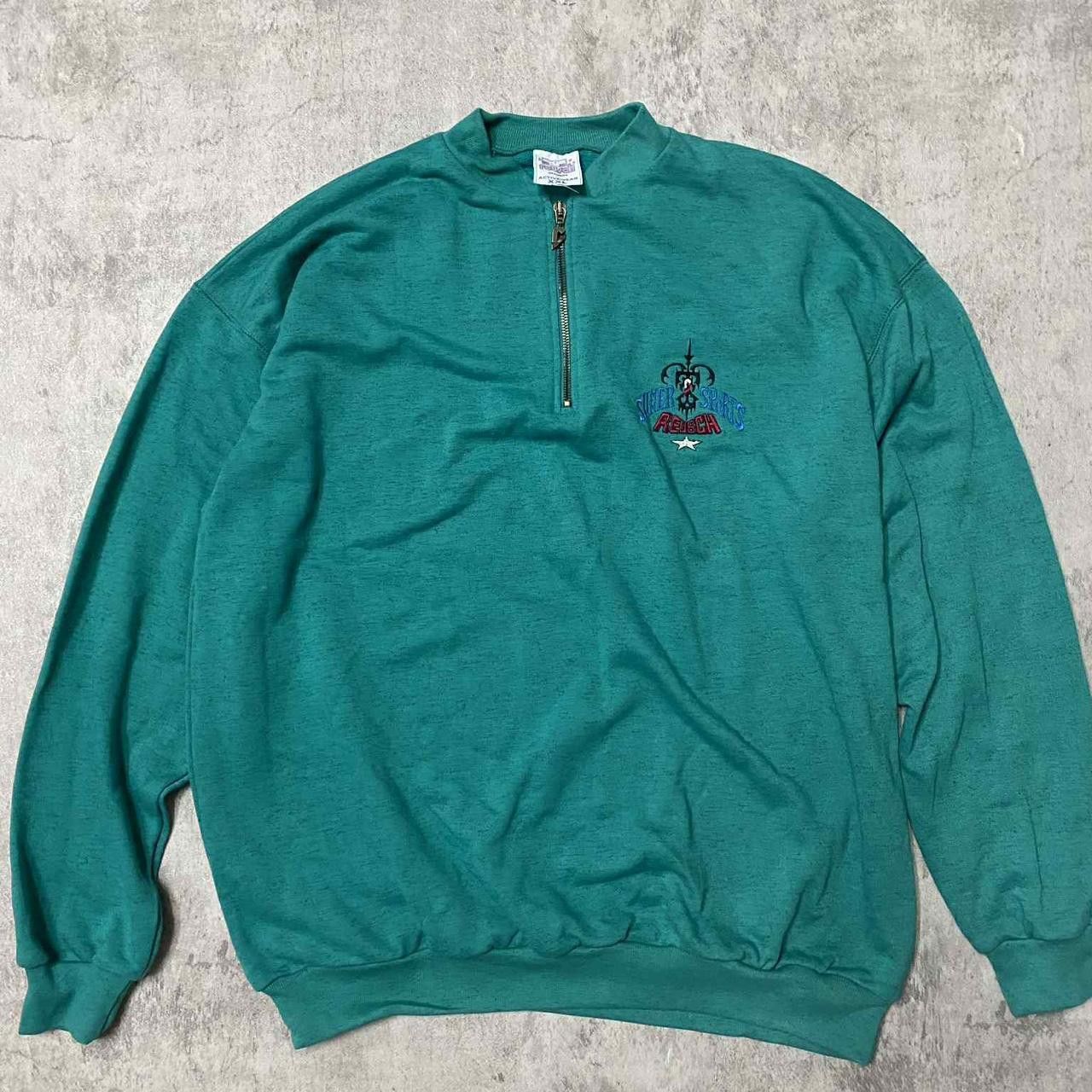 Other Green vintage 90s quarter zip sweatshirt Size US XL / EU 56 / 4 - 1 Thumbnail