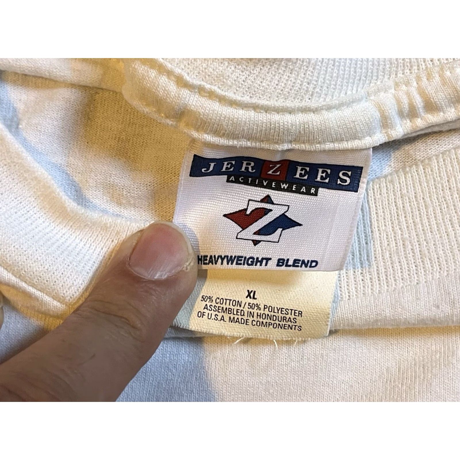Jerzees VINTAGE Rockland County Crime Prevention Bureau Shirt Men’s XL White Jerzees T-Shirt Short Sleeve Police 90s Retro Graphic Print Mens Size US XL / EU 56 / 4 - 5 Thumbnail