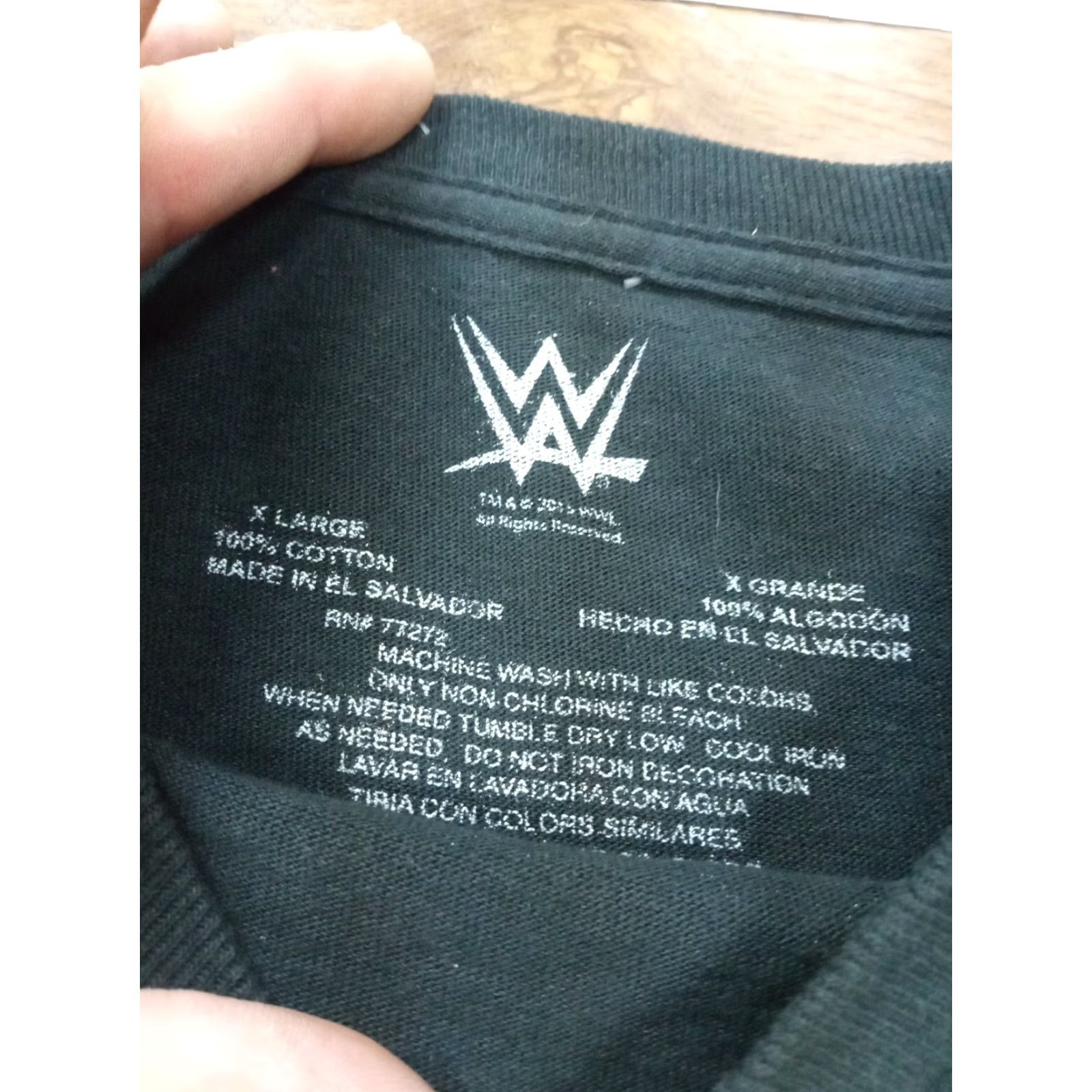 Vintage WWE Women's XL T-Shirt Black John Cena WWE Superstars Graphic Print Crew Neck Short Sleeve Striped Sleeves Cotton Regular Fit Size XL / US 12-14 / IT 48-50 - 8 Thumbnail