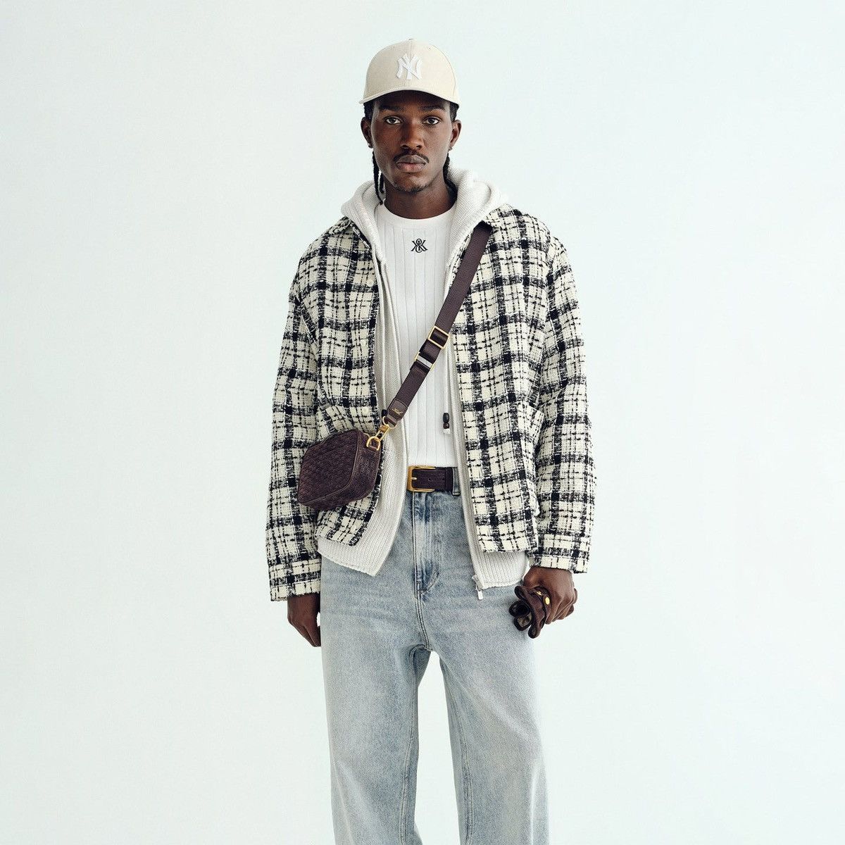 Kith &Kin Windowpane Boucle Long Shirt Boxy Collared Overshirt Size US XXL / EU 58 / 5 - 1 Thumbnail