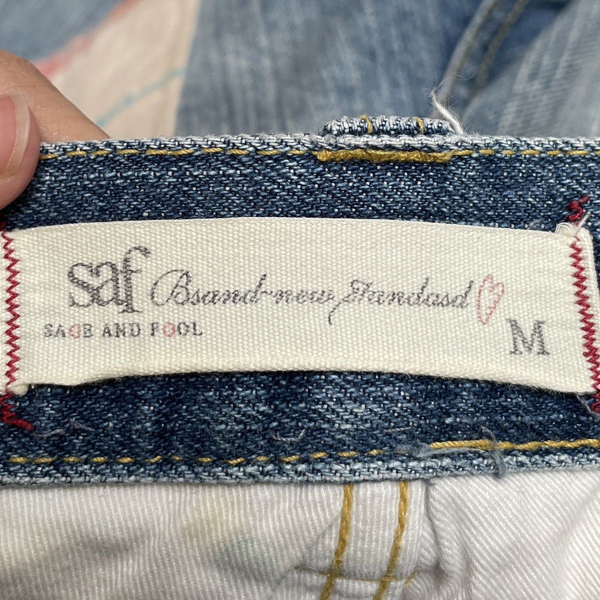 Japanese Brand × Vintage Vintage Japanese Brand SAF Patchwork Jeans 2000s Size US 31 - 9 Thumbnail